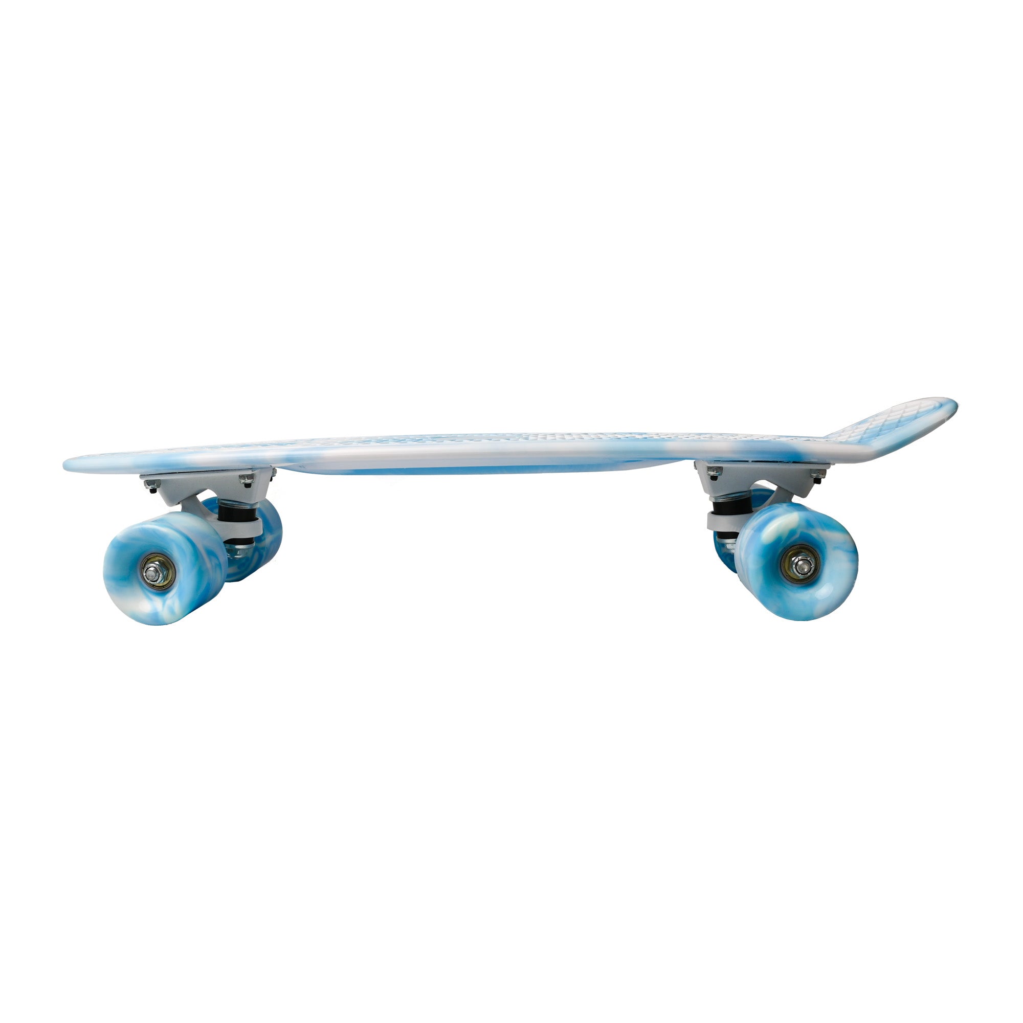 M.Y X-Skate Complete 22" Plastic Retro Beginner Skateboard with Marble Print for Kids Teenagers & Adults Waffle-Style Deck ABEC 7 Bearings for tricks and cruising