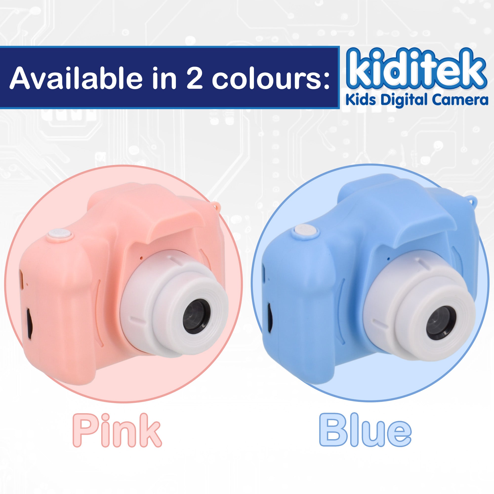 Kiditek by KandyToys Kids Digital Camera Full HD Colour Display 20MP Camera 2" Screen | Selfies, Video, Games, Photo Editing | 32GB SD Card |