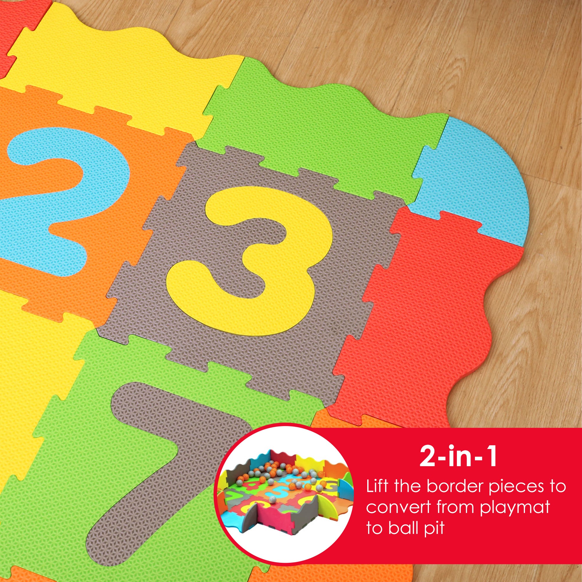 M.Y Interlocking Foam Play Mats - Thick Multi Colour Soft EVA Baby Floor Tile Puzzle Mat