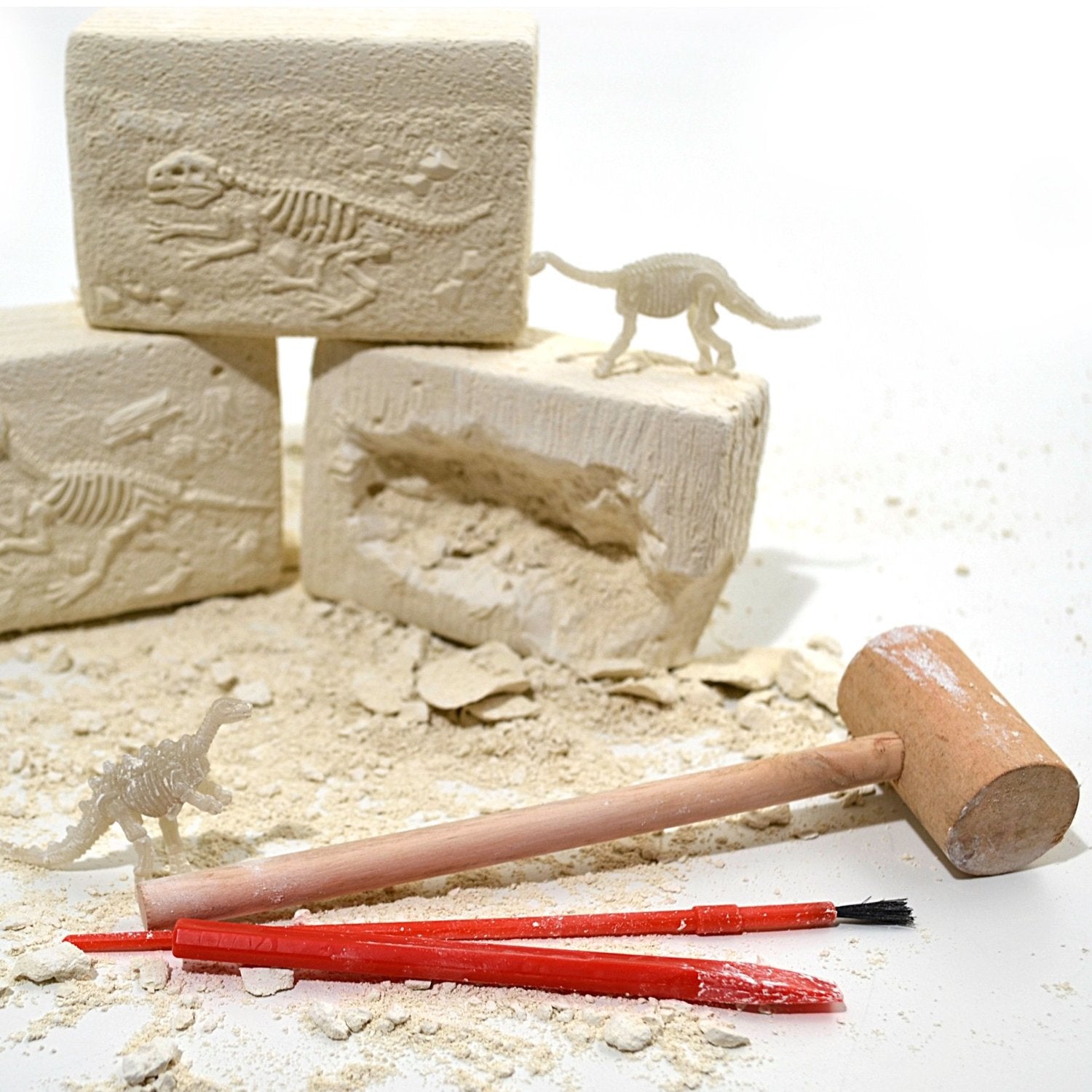 Dinosaur Fossils Digging and Excavation Kit | Dig Out Your Own Glow in The Dark Skeleton | History Science Kit | Gift For Kids