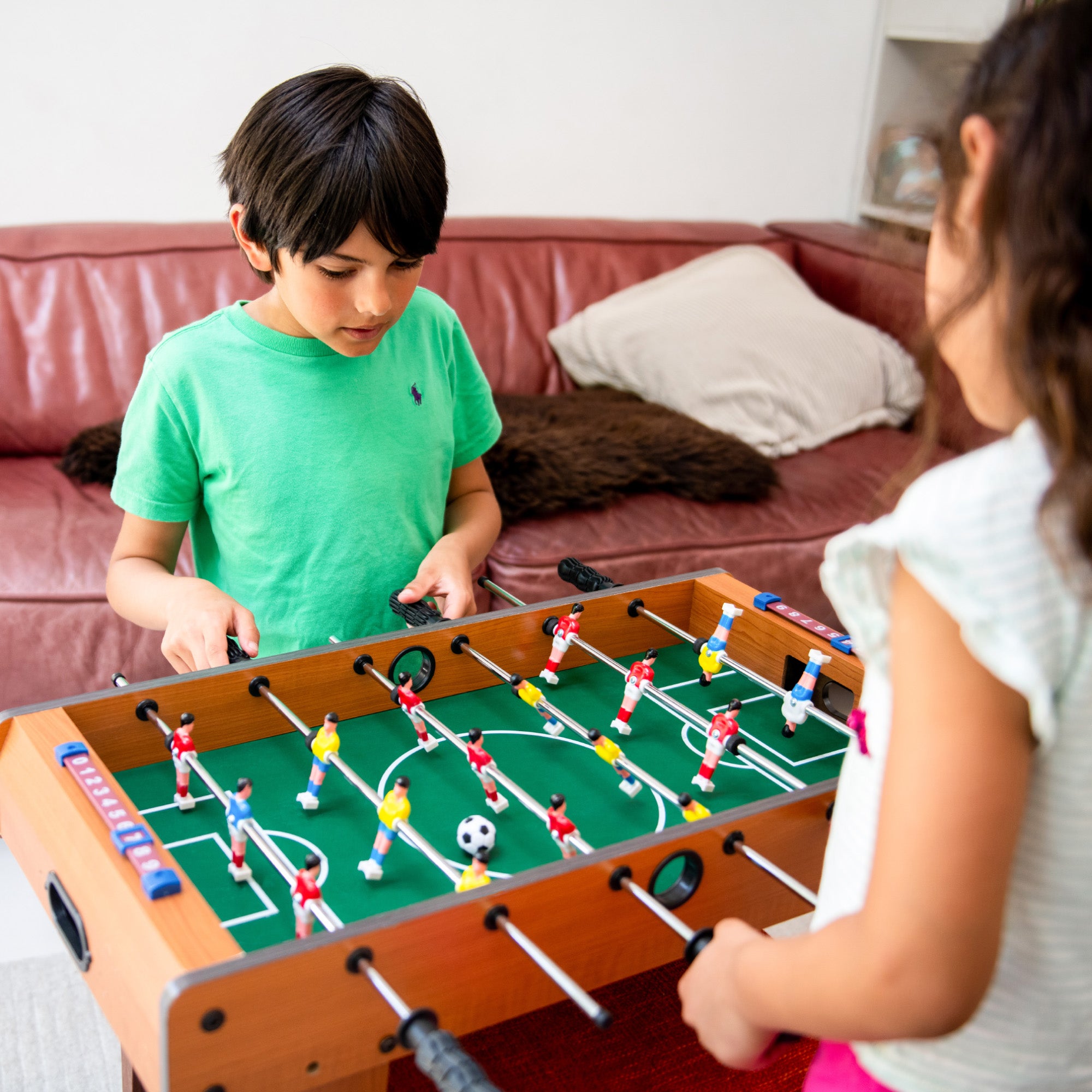 M.Y 27" Deluxe Table Top Football Game | 69cm x 37cm | Nine-A-Side Foosball Table Game For Kids and Adults | Football Gift