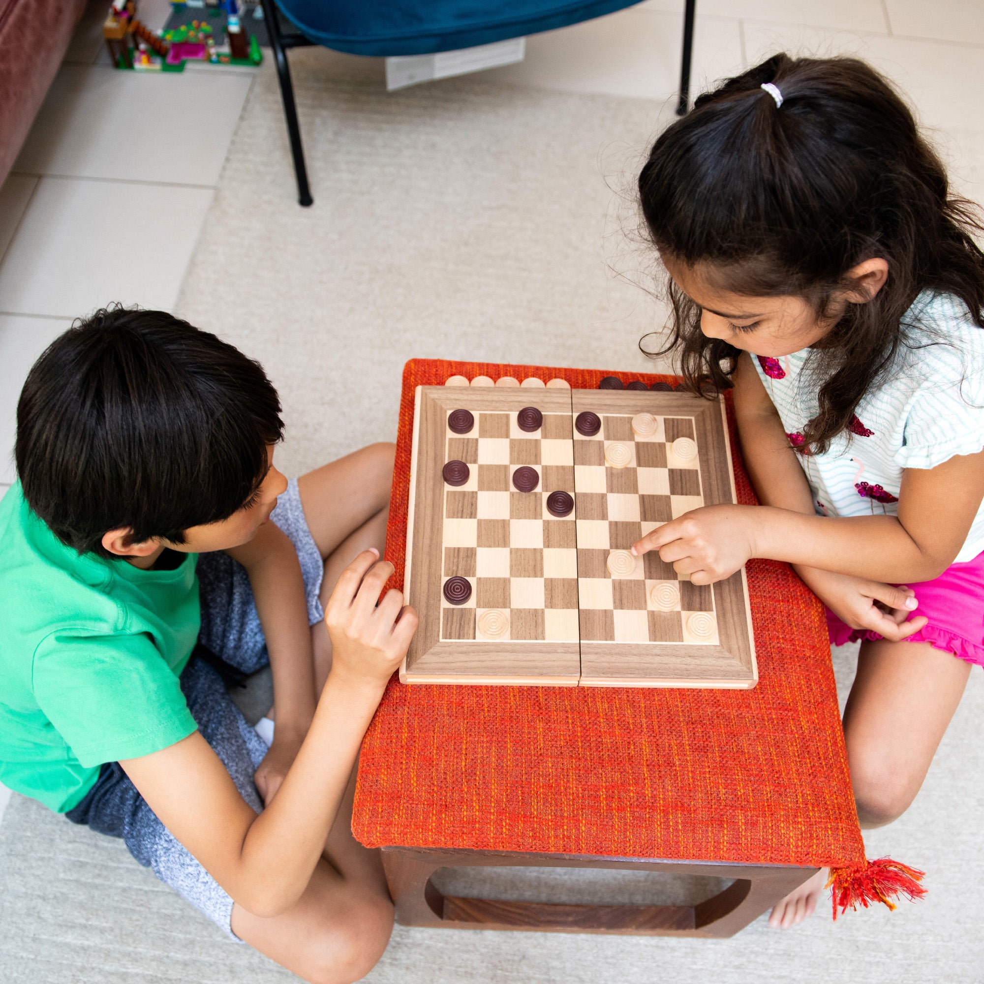 M.Y Premium 12" Wooden Chess Set | Two In One | Traditional Chess Board Game with Draughts for Adults & Kids