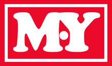 The classic red and white M.Y logo