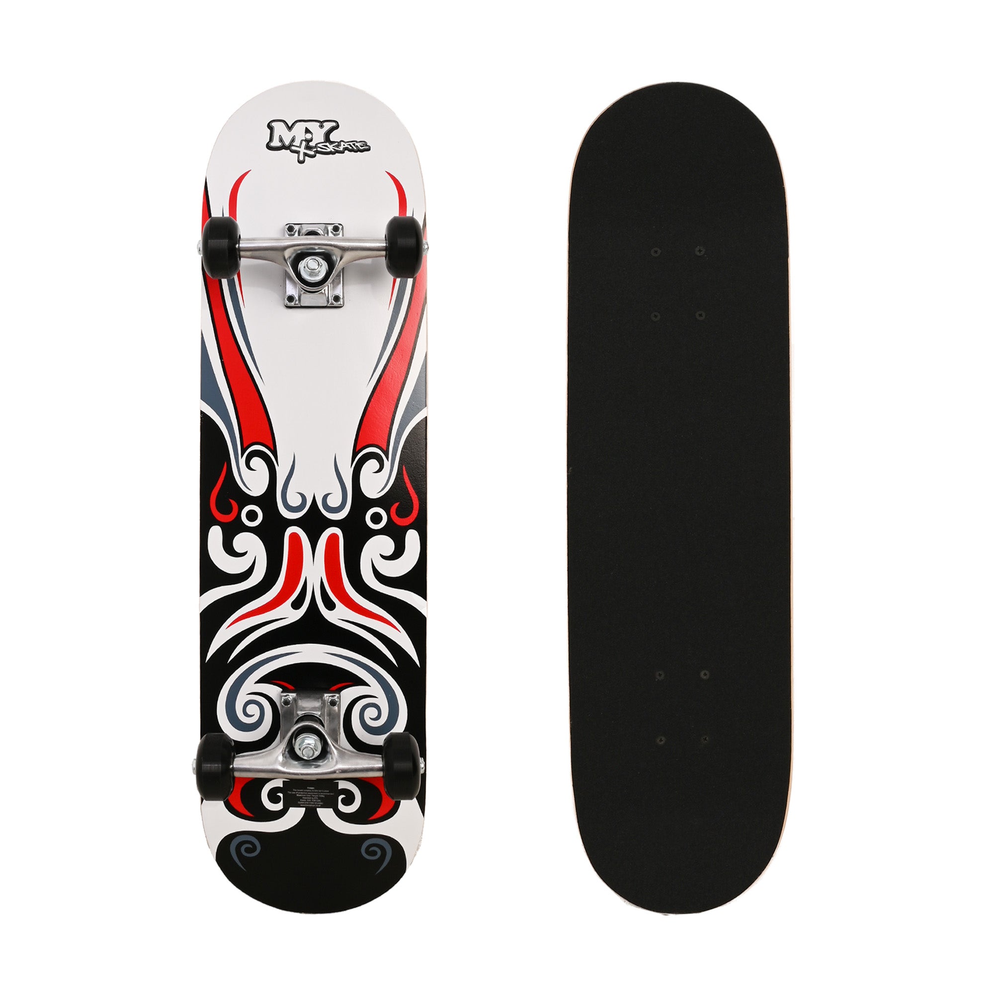 M.Y X-Skate Complete Skateboard 31" Double Kick Beginner Skateboard for Kids Teenagers & Adults 7 Ply Maple Deck ABEC 7 Bearings for tricks and skateparks