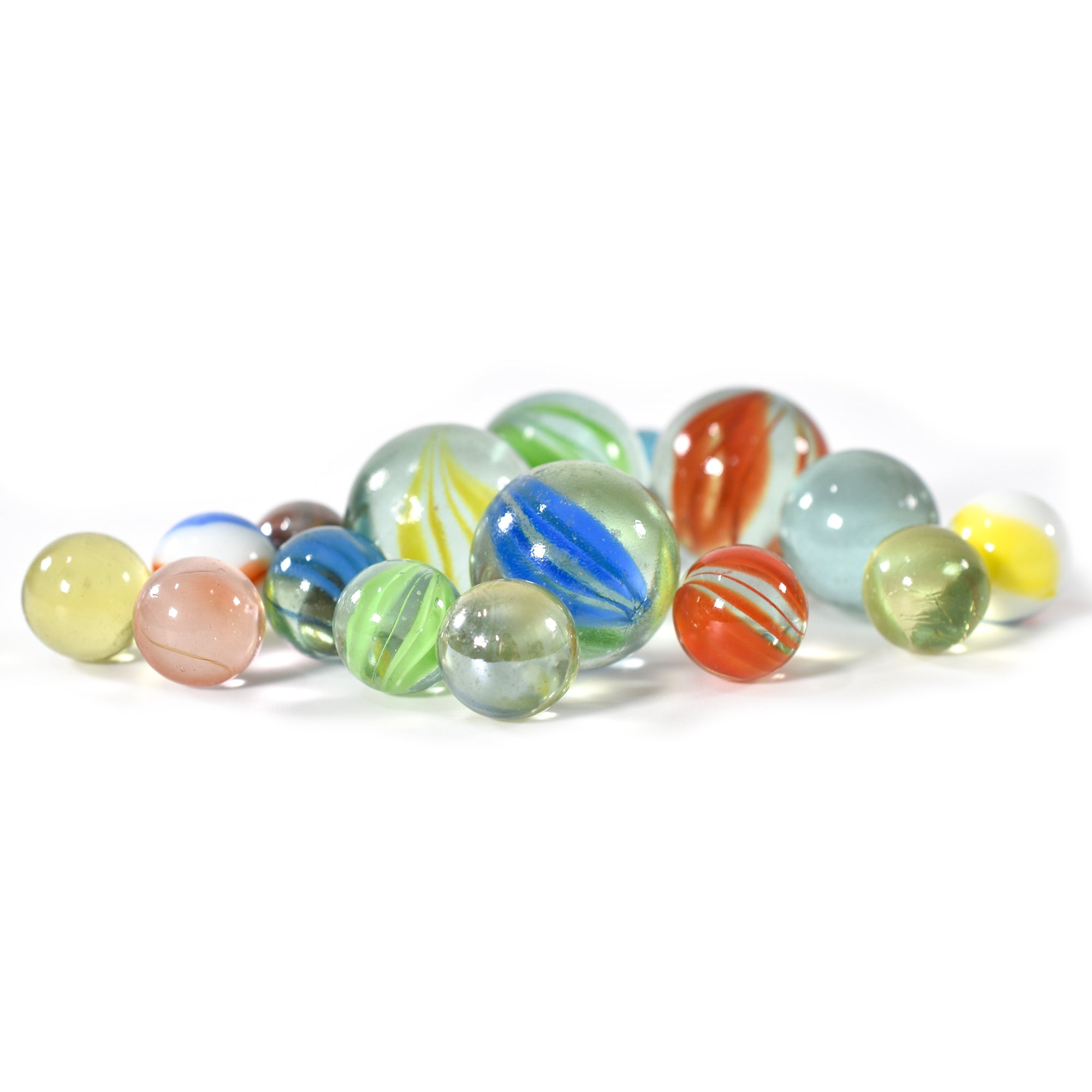 KandyToys SupeRetro 100 Marbles Plus 2 Shooters Piece Classic Glass Marbles in Storage Bag | Novelty Kids Toys | Gift For Kids