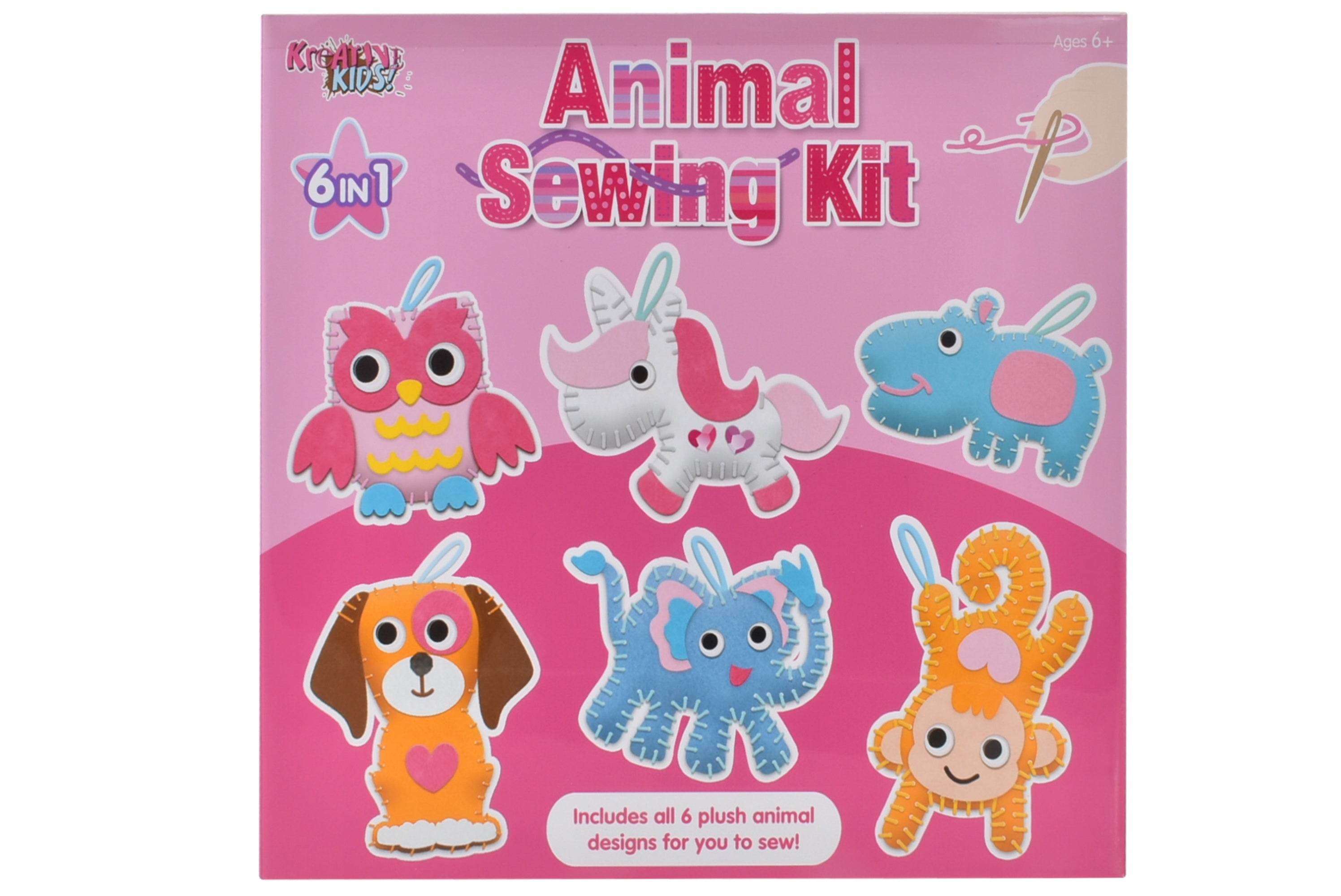 Kreative Kids Make Your Own Animal Sewing Kits – Owl, Unicorn, Hippo + More! - Kids Sewing Kit