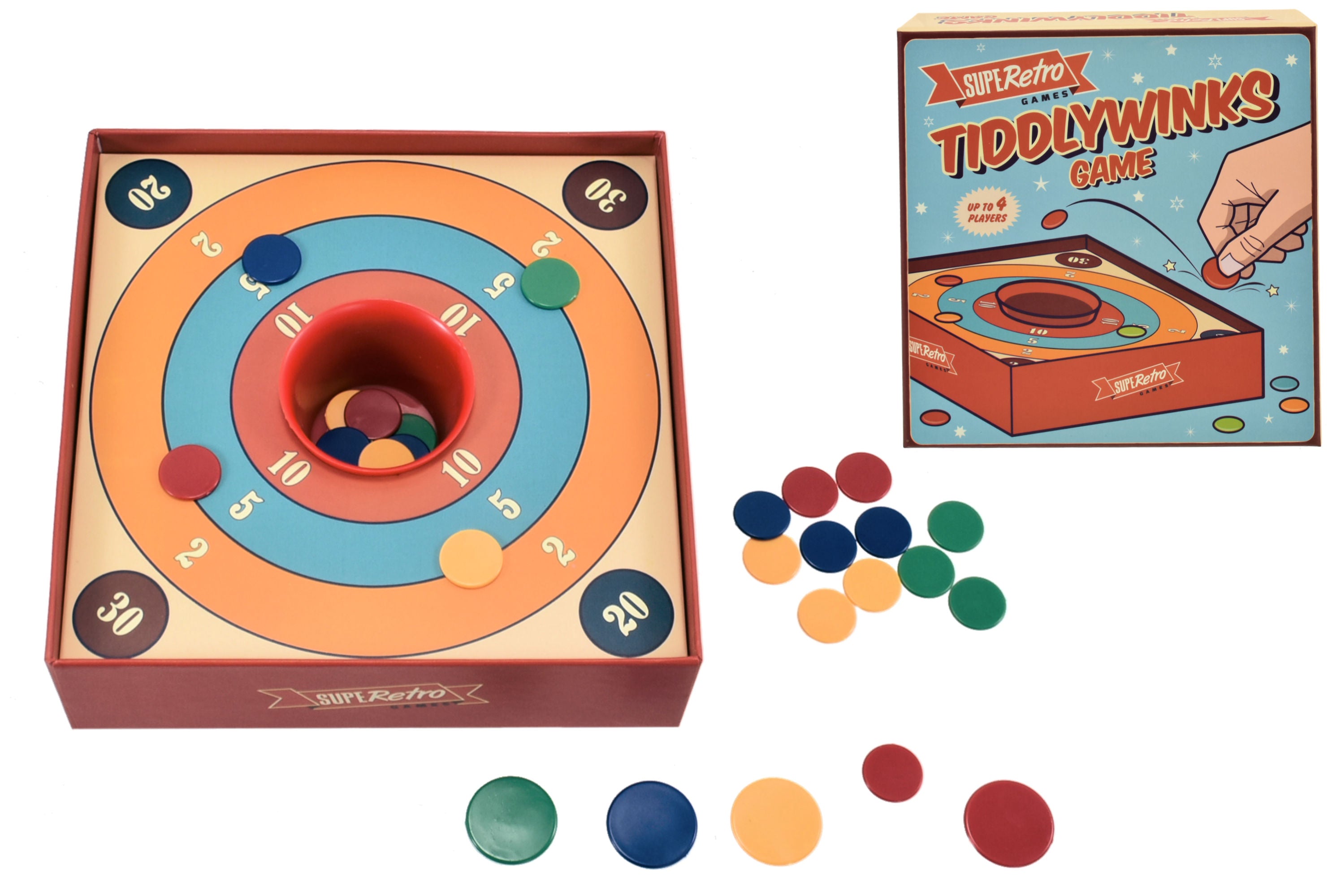 KandyToys SupeRetro Tiddlywinks Game | Vintage Kid's Game | Kids Toy | Classic Board Games