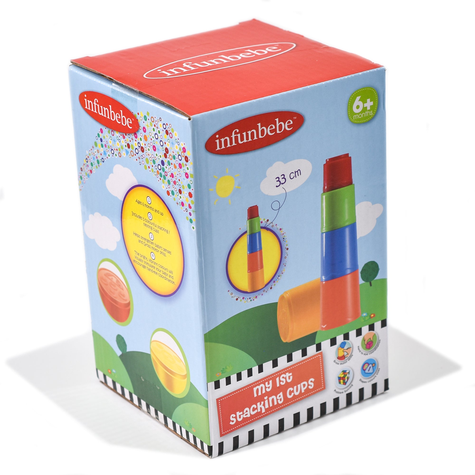 KandyToys Baby Stacking Cups | Sensory Learning Toddler Toys Stacking Cups for Children Aged 6 Months +