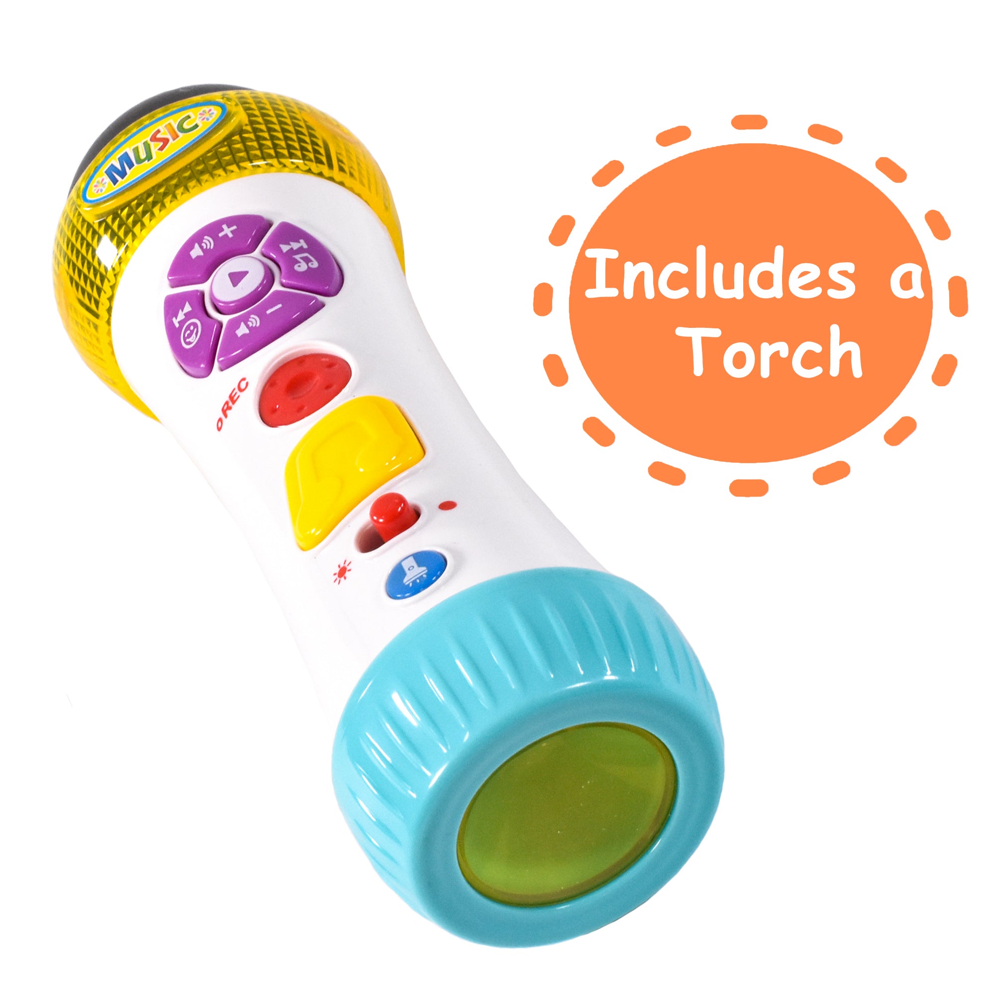 Infunbebe Kids Musical Microphone with Recording Playback and Sound Effects | Toddler Toys