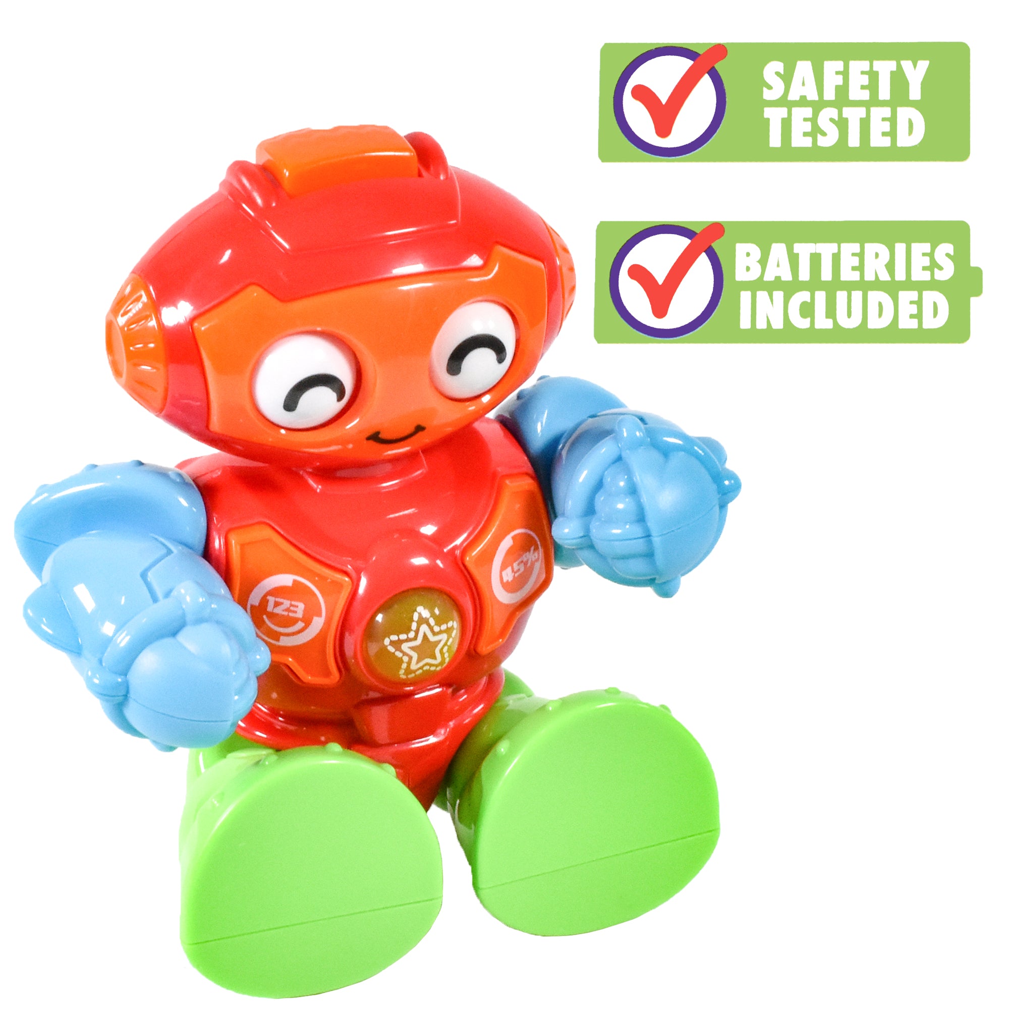 KandyToys Interactive Mini Robot Toy with Sound, Lights and Moving Joints | Baby Toys | Toddler Toys | 6 Months +