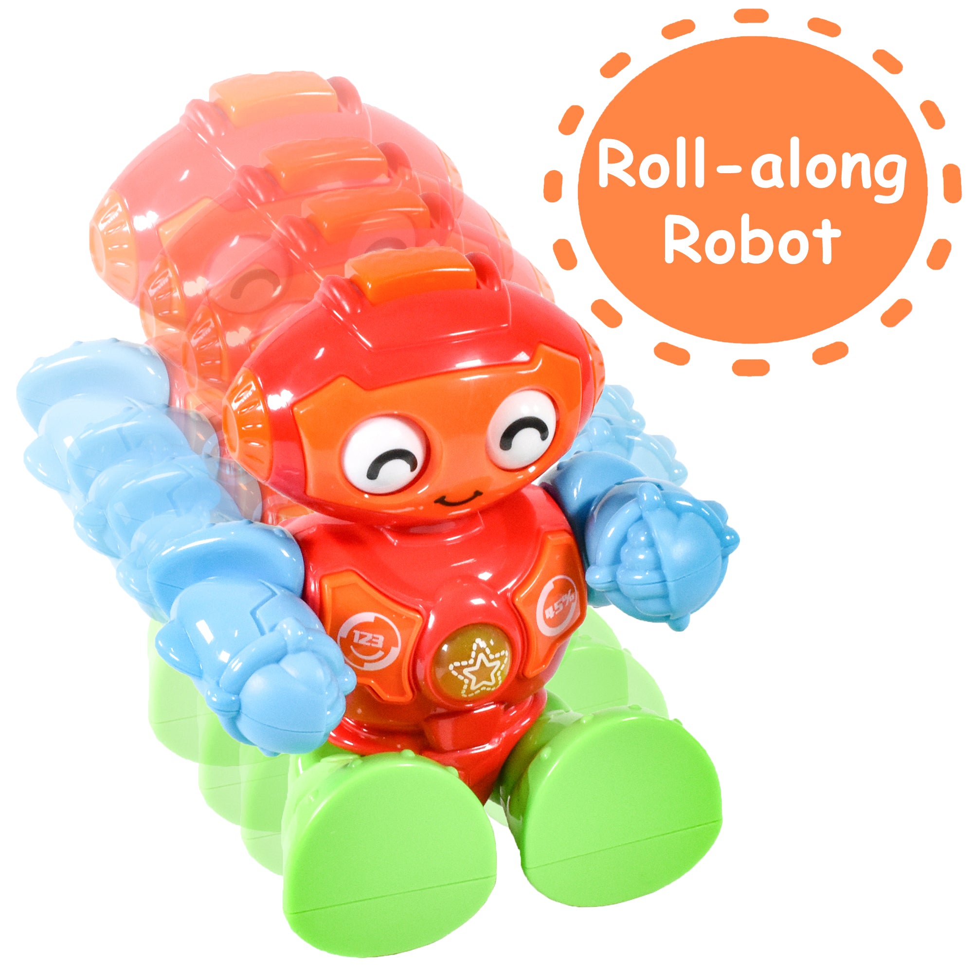 KandyToys Interactive Mini Robot Toy with Sound, Lights and Moving Joints | Baby Toys | Toddler Toys | 6 Months +