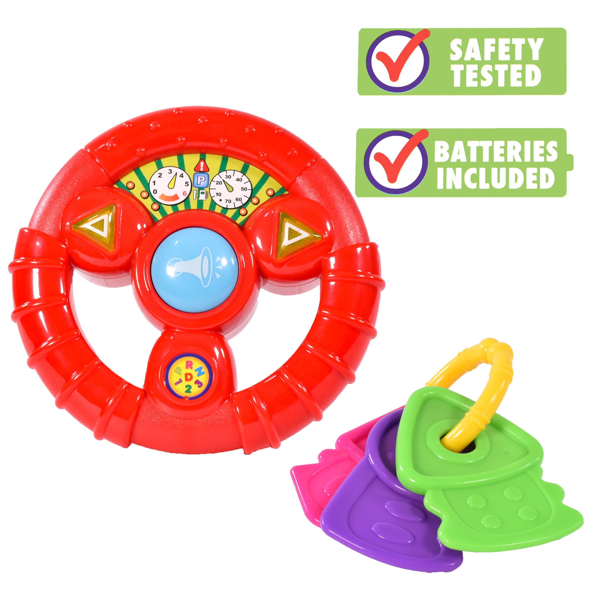 KandyToys Baby Steering Wheel and Keys Battery Operated Play Set | Baby Toys | 6 Months+