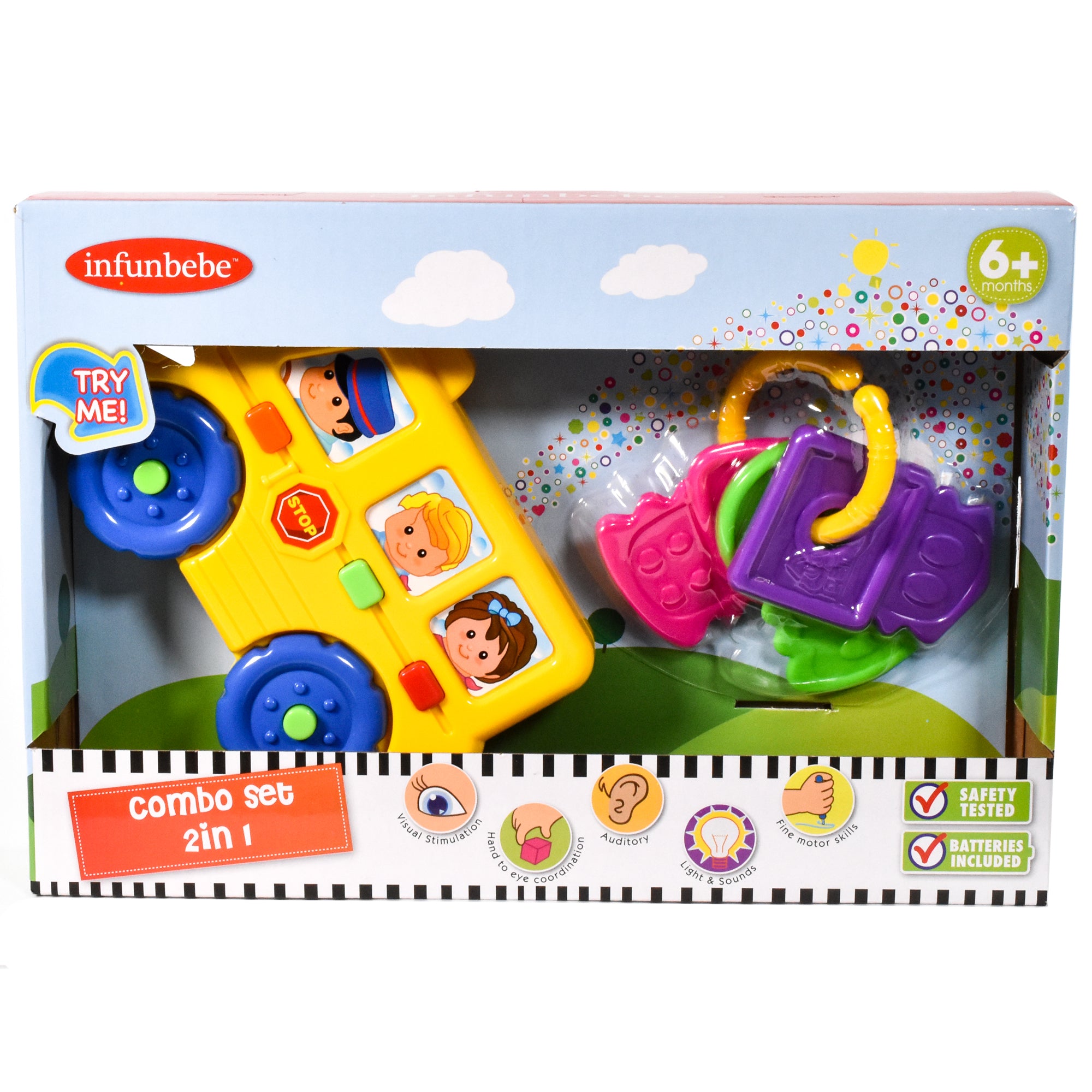 KandyToys Bus and Keys Battery Operated Play Set | Ages 6 Months +