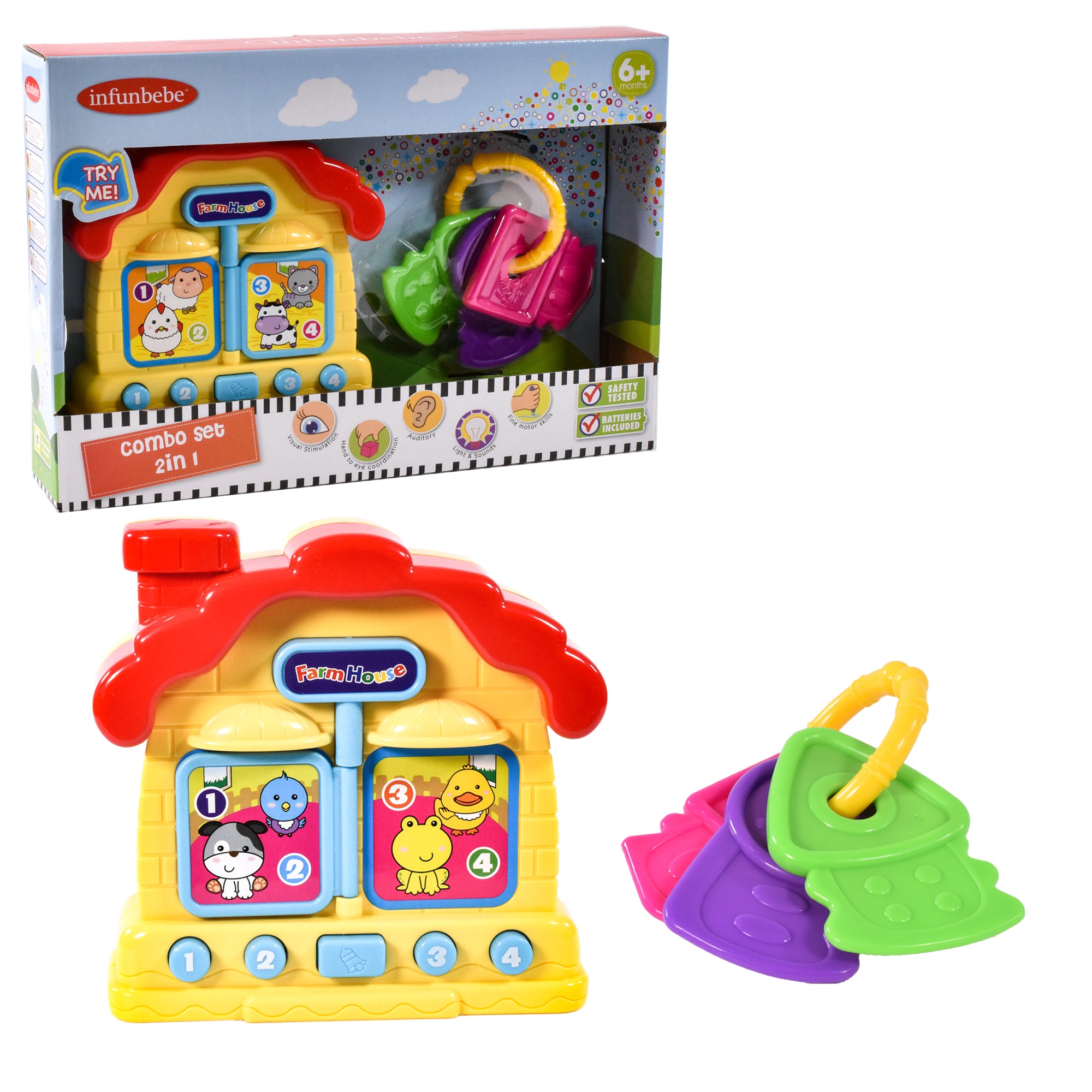 KandyToys Animal Farm House and Keys with Lights & Sound | Baby Toys | Ages 6 Months +