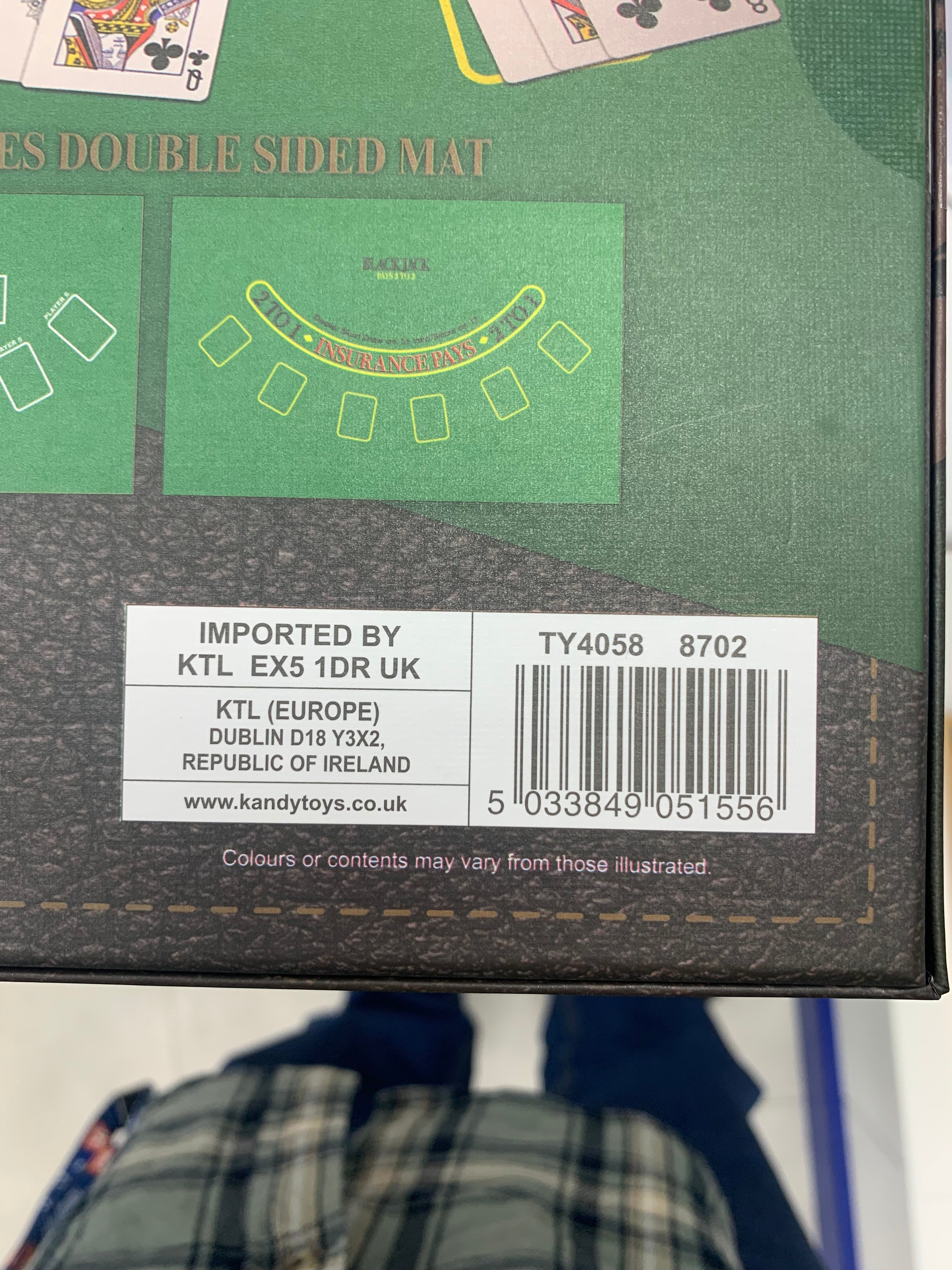 M.Y Texas Hold'em Poker & Blackjack Set - Includes Poker Chips Deck of Cards and Mat