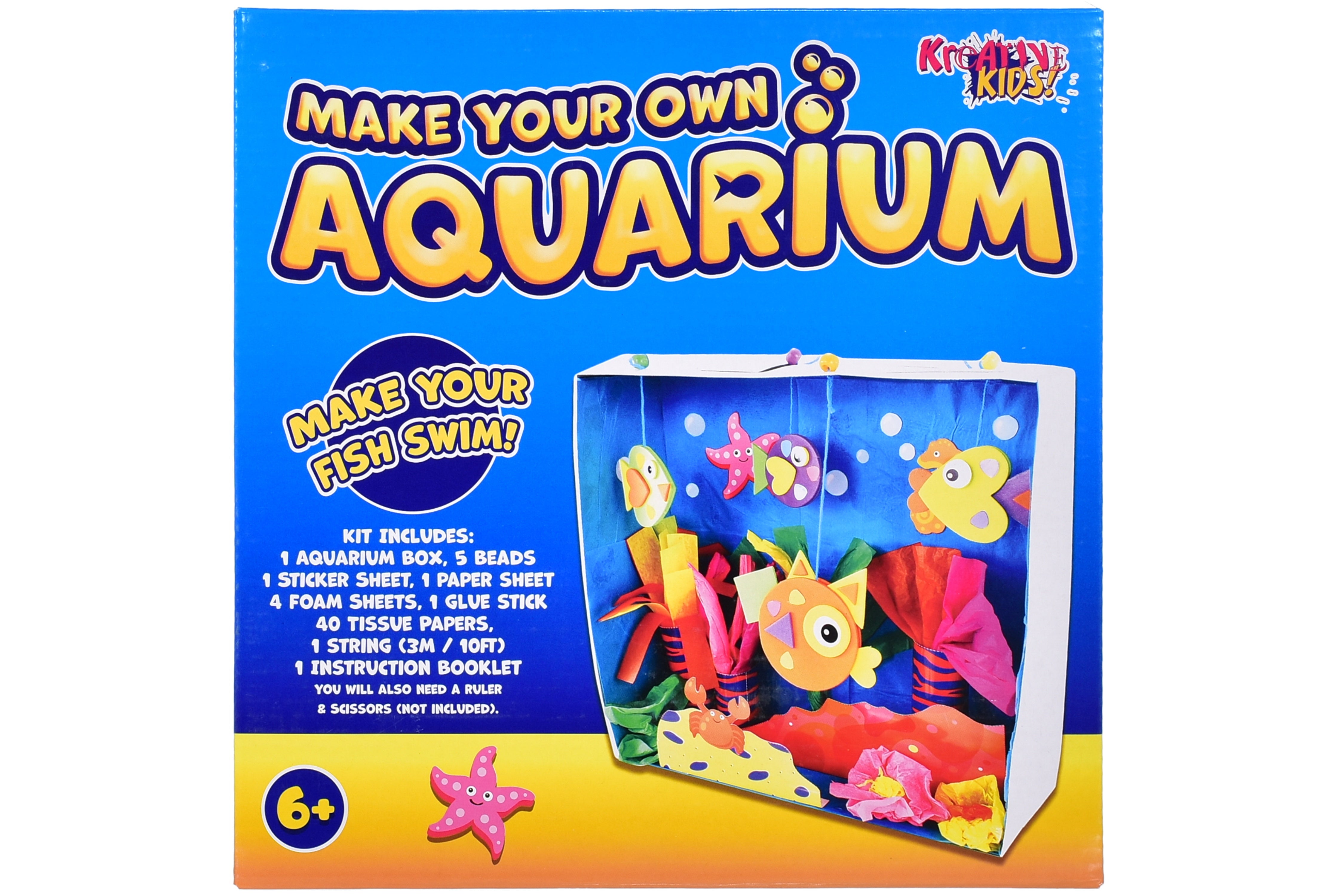 Kreative Kids Craft Your Own Aquarium in Colour Box | Kids Arts and Crafts Kit | Kids Craft Gift Set