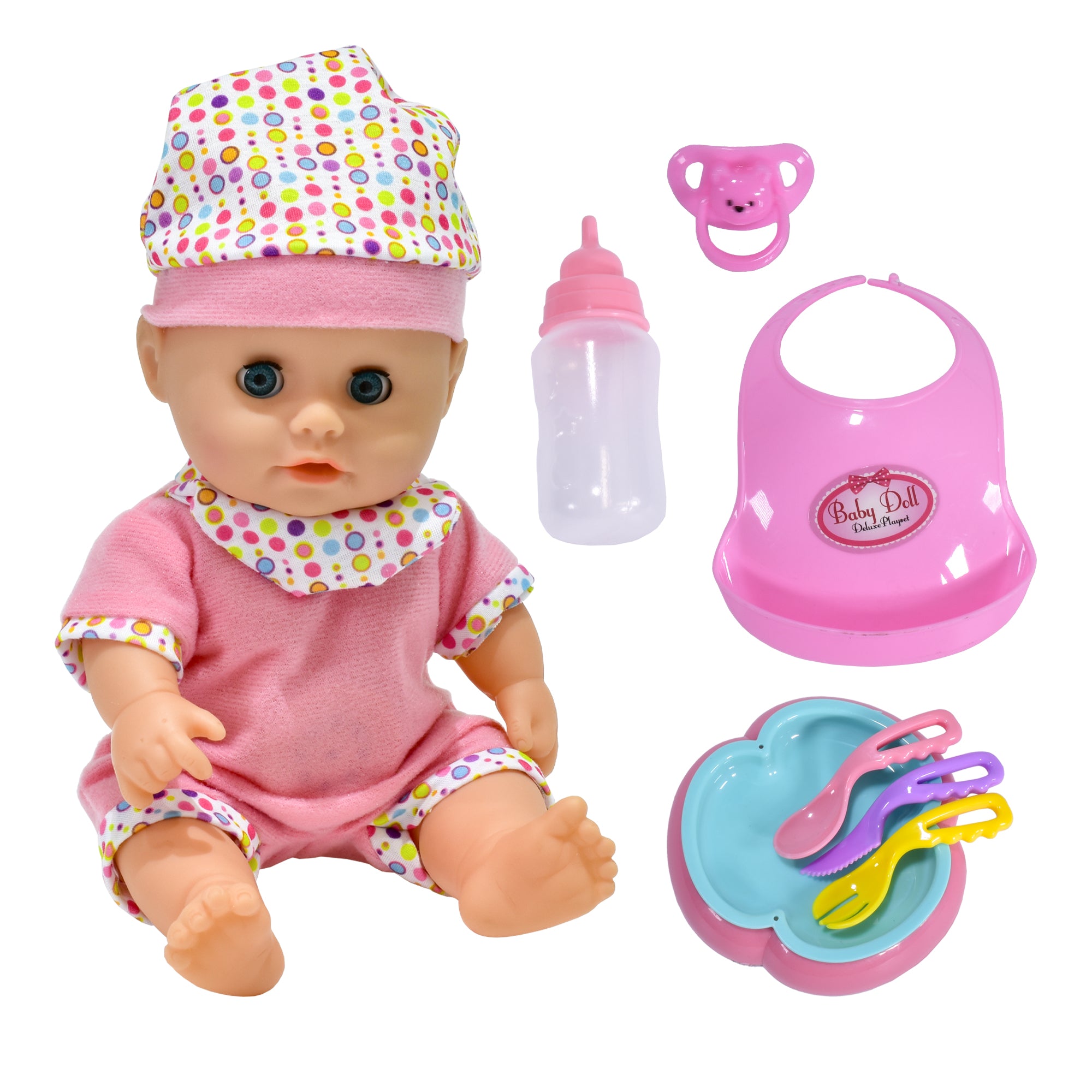 KandyToys Drink & Wet Baby Doll Set with Bottle & Doll Accessories | Kids Toys | Baby Doll Set