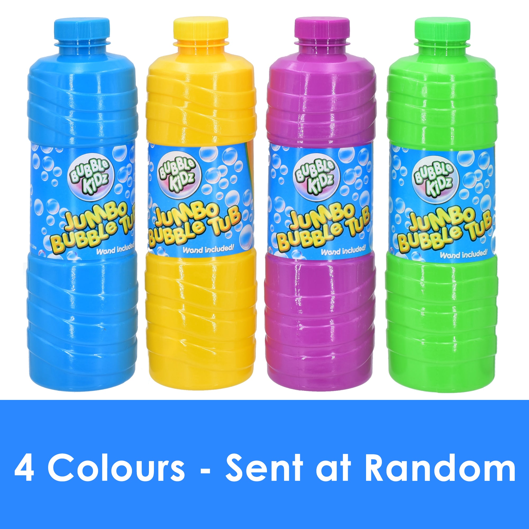 Bubble Kidz 1 Litre Bubble Mixture Liquid Solution Refill Bottle with Bubble Wand included