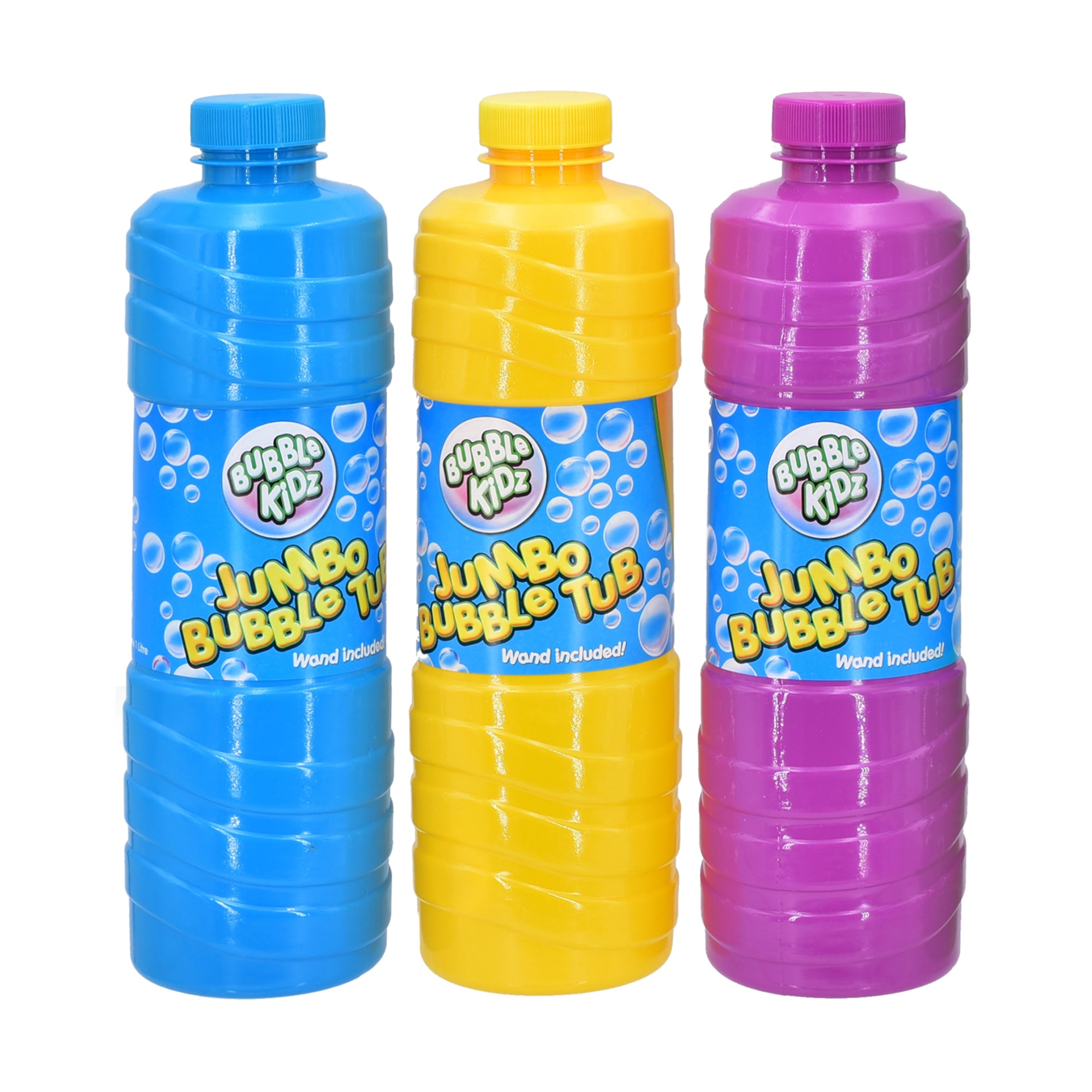 Bubble Kidz 1 Litre Bubble Mixture Liquid Solution Refill Bottle with Bubble Wand included