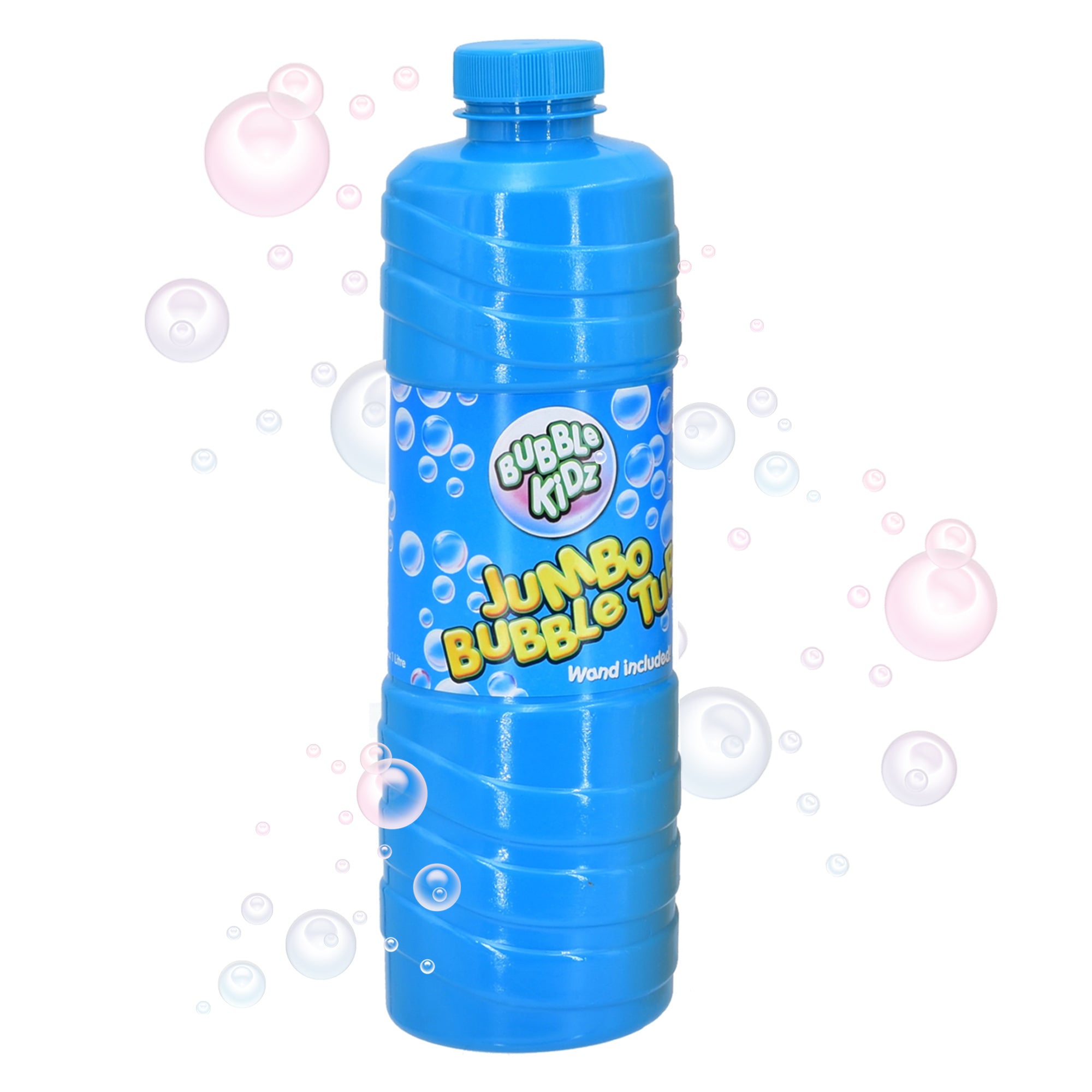 Bubble Kidz 1 Litre Bubble Mixture Liquid Solution Refill Bottle with Bubble Wand included