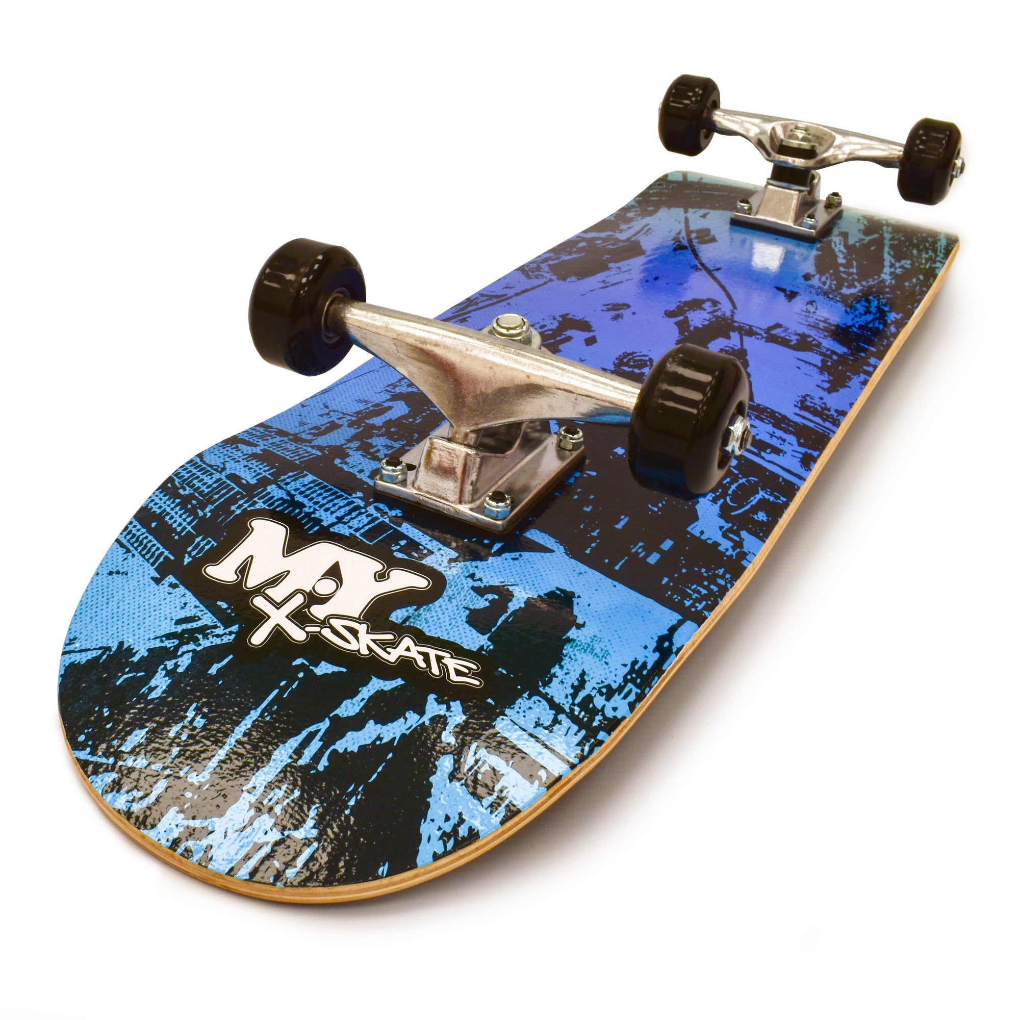 M.Y X-Skate Complete Skateboard 31" Double Kick Beginner Skateboard for Kids Teenagers & Adults 7 Ply Maple Deck ABEC 7 Bearings for tricks and skateparks