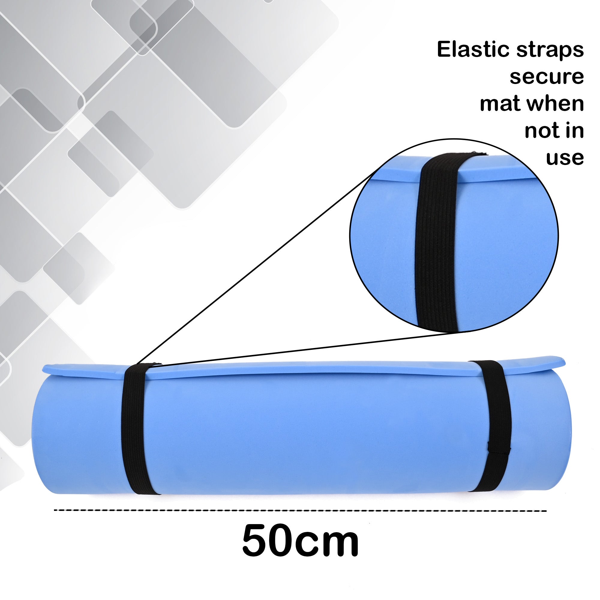 Out There! 180cm Multi Purpose Roll Mat Non Slip Exercise Mat with Carry Straps suitable as Camping Mat Exercise Mat