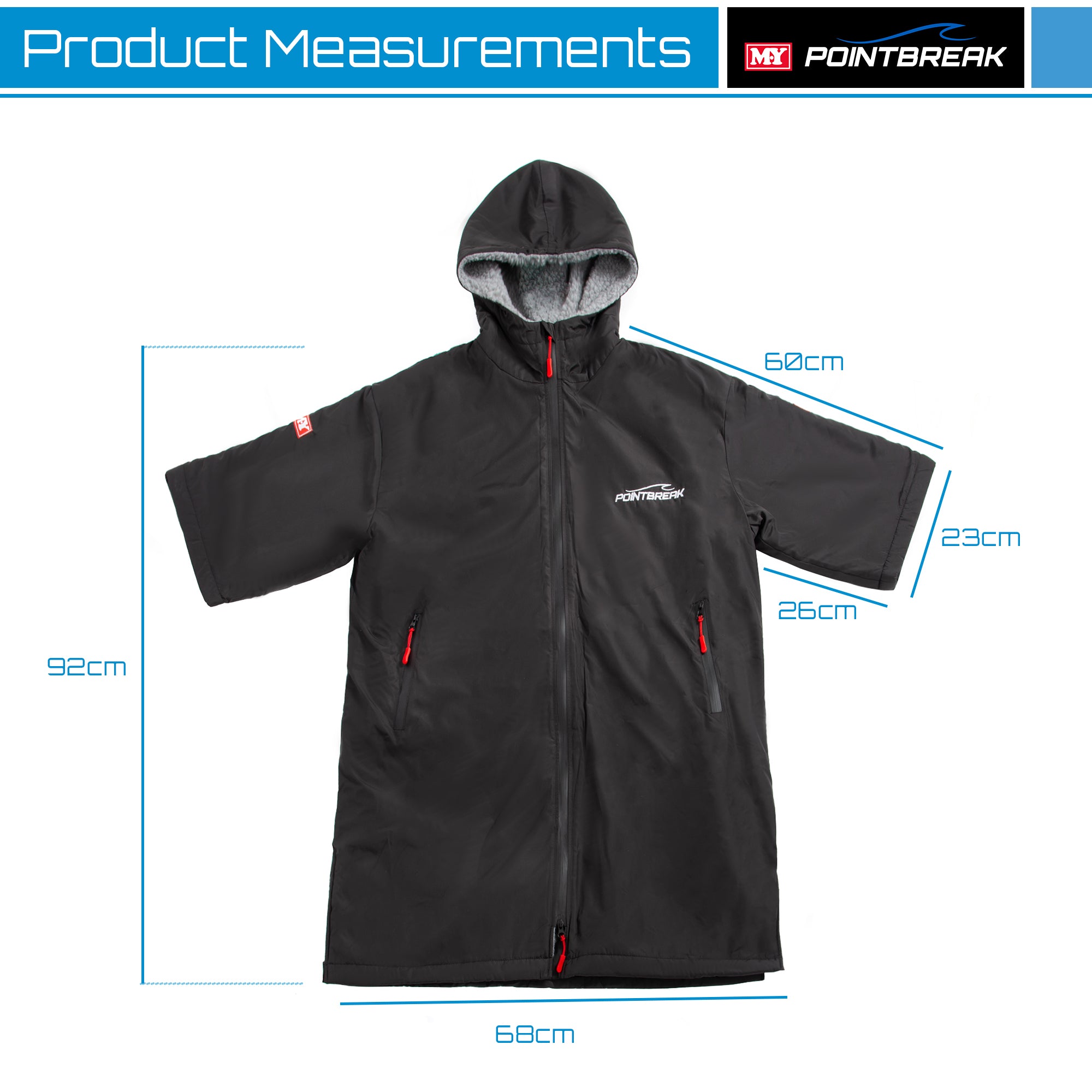 M.Y Point Break Waterproof Changing Robe Unisex Oversized Changing Jacket for Surfing Paddleboarding Swimming Outdoor Events