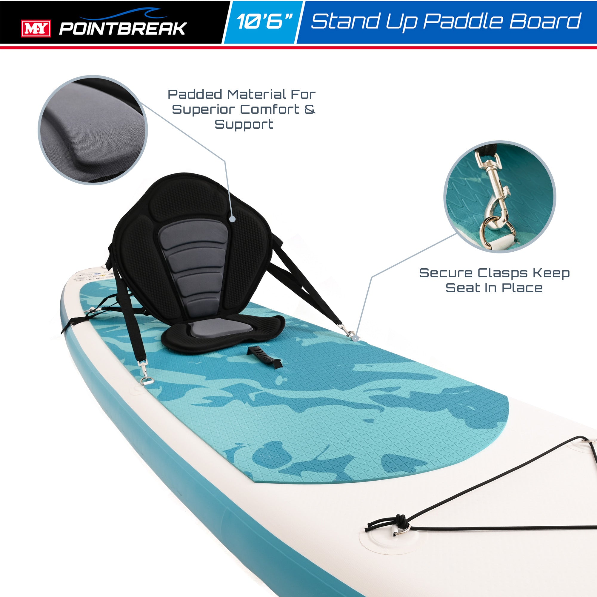 M.Y PointBreak Paddle Boards with Kayak Seat Conversion Kit