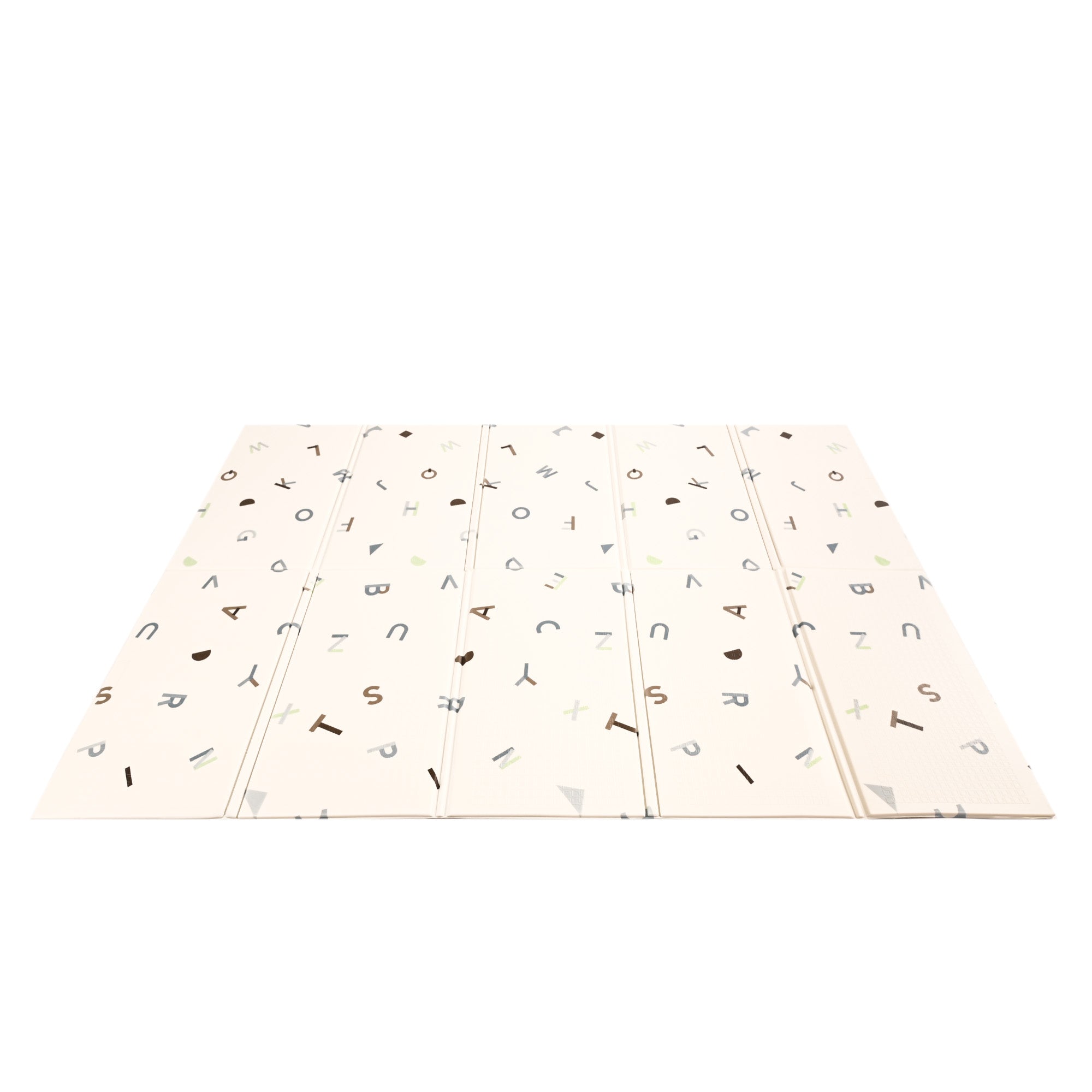 KandyToys 1.98m x 1.48m Folding Alphabet Baby Mat | Thick Padded XPE Baby Crawl Mat | Waterproof | Safe