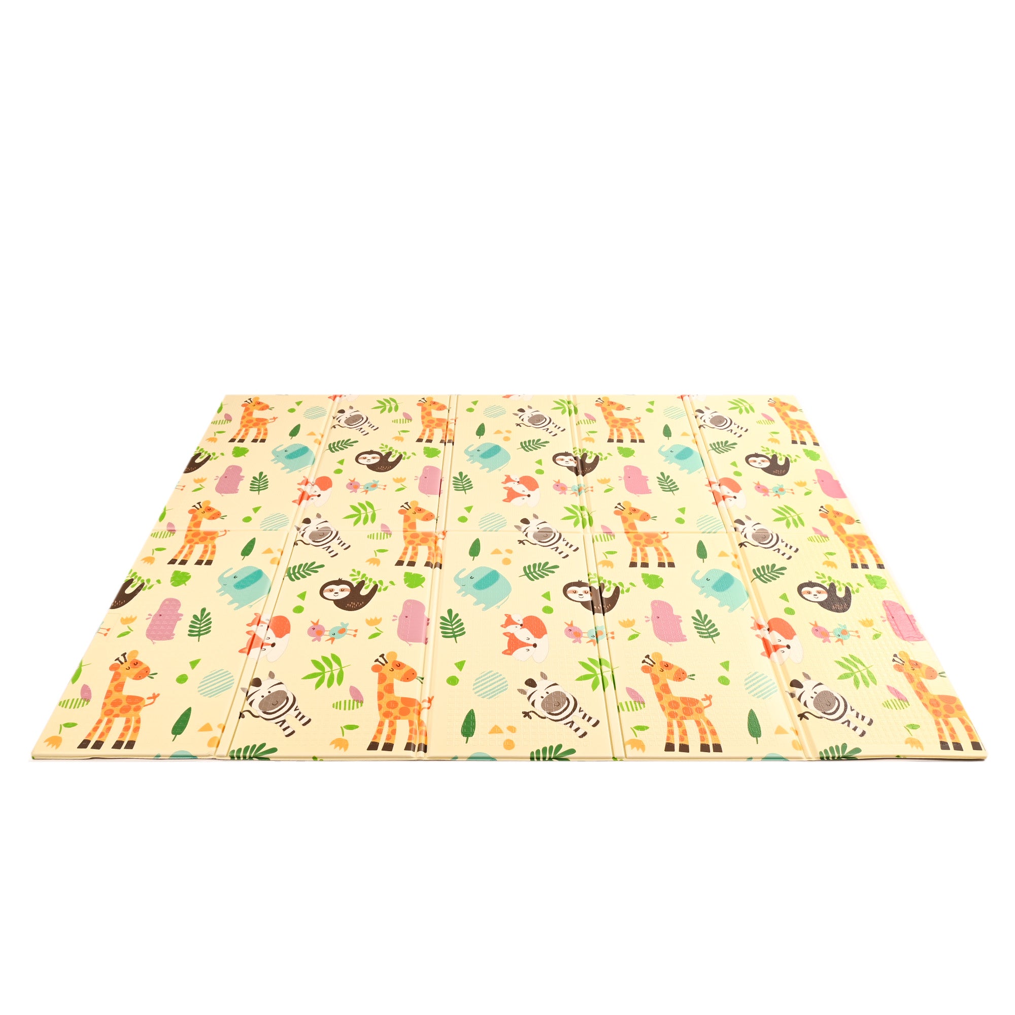 KandyToys 1.98x 1.48m Folding Wildlife Mat | Thick Padded XPE Baby Crawl Mat | Waterproof | Safe