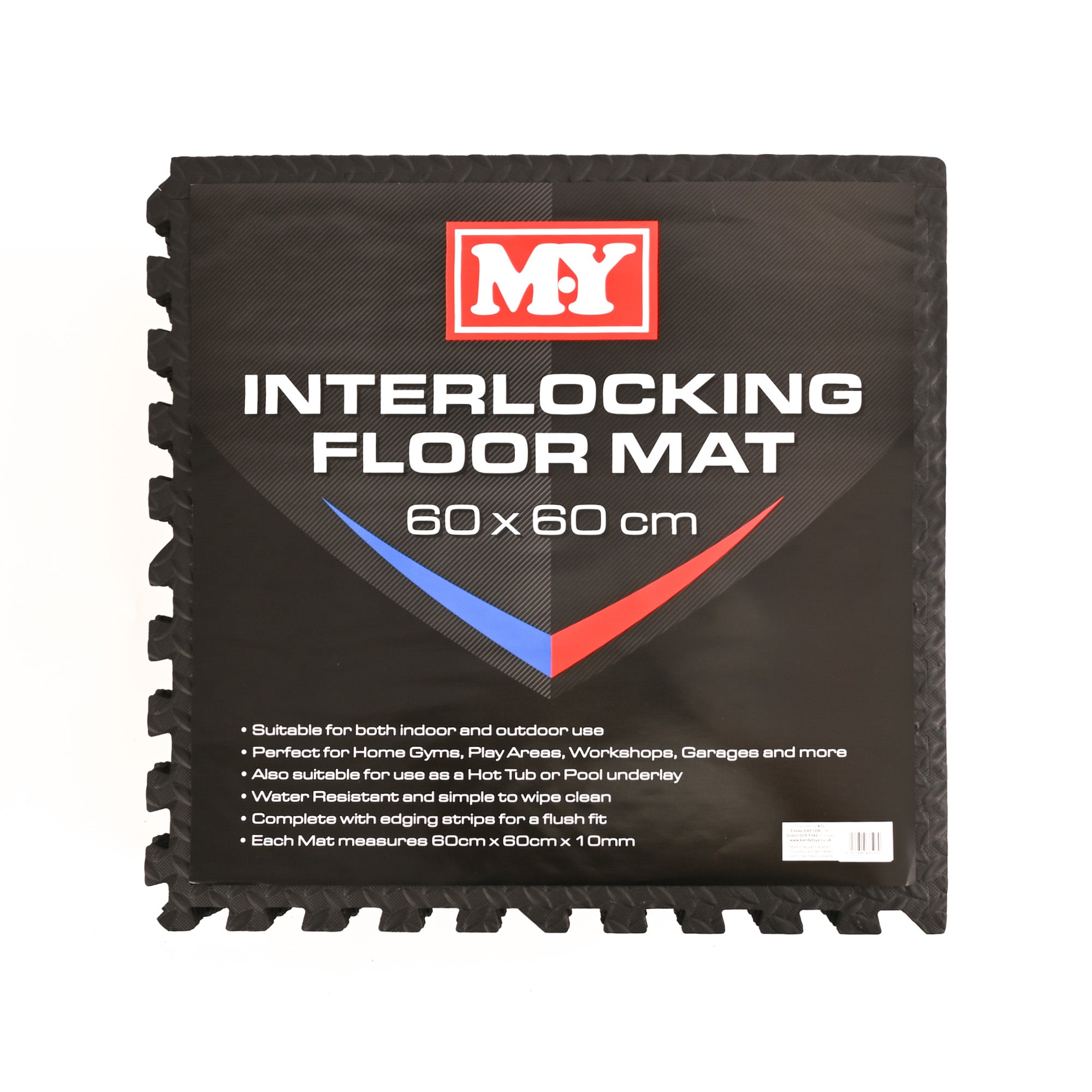 M.Y Extra Large Interlocking Foam Textured Mat - 60x60cm Dark Grey Soft EVA Floor Mats – Exercise Mats – Play Mats