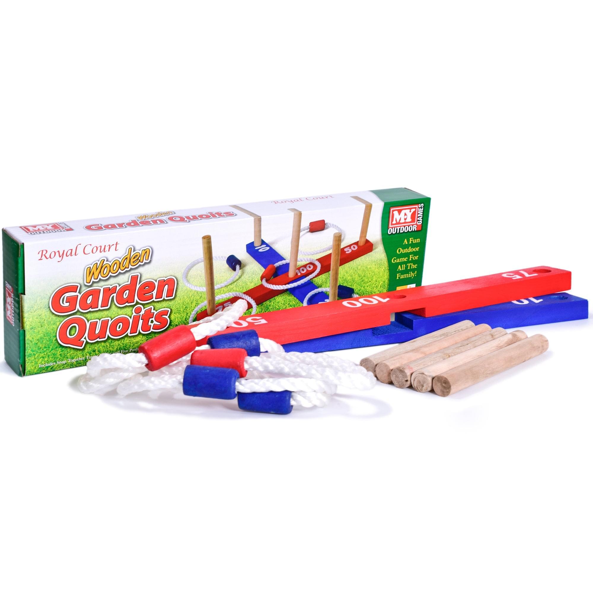 M.Y Wooden Garden Quoits | Traditional Outdoor Hoopla Game