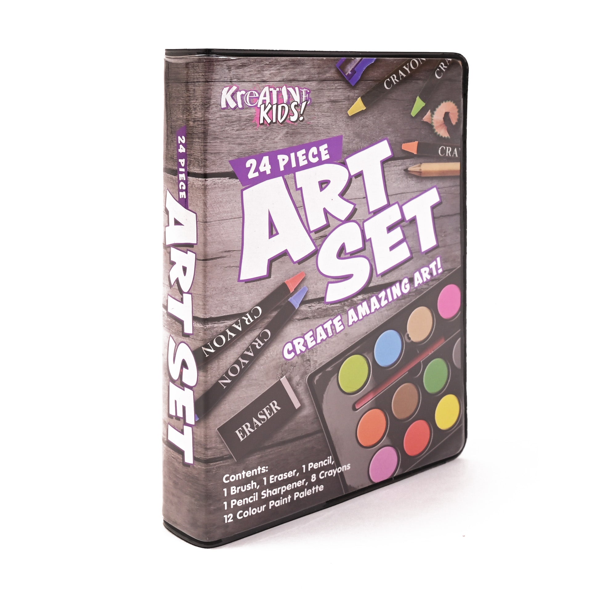 Kreative Kids Craft and Art Set - Kids Colouring Kit with Crayons and Watercolour Paint