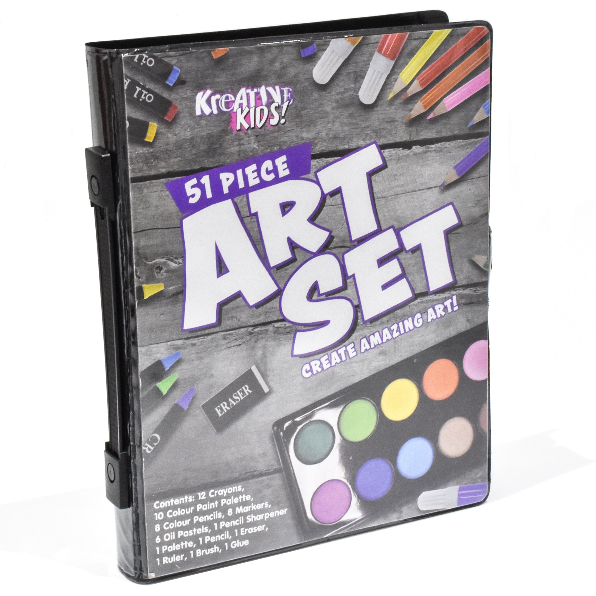 Kreative Kids Craft and Art Set - Kids Colouring Kit with Crayons and Watercolour Paint