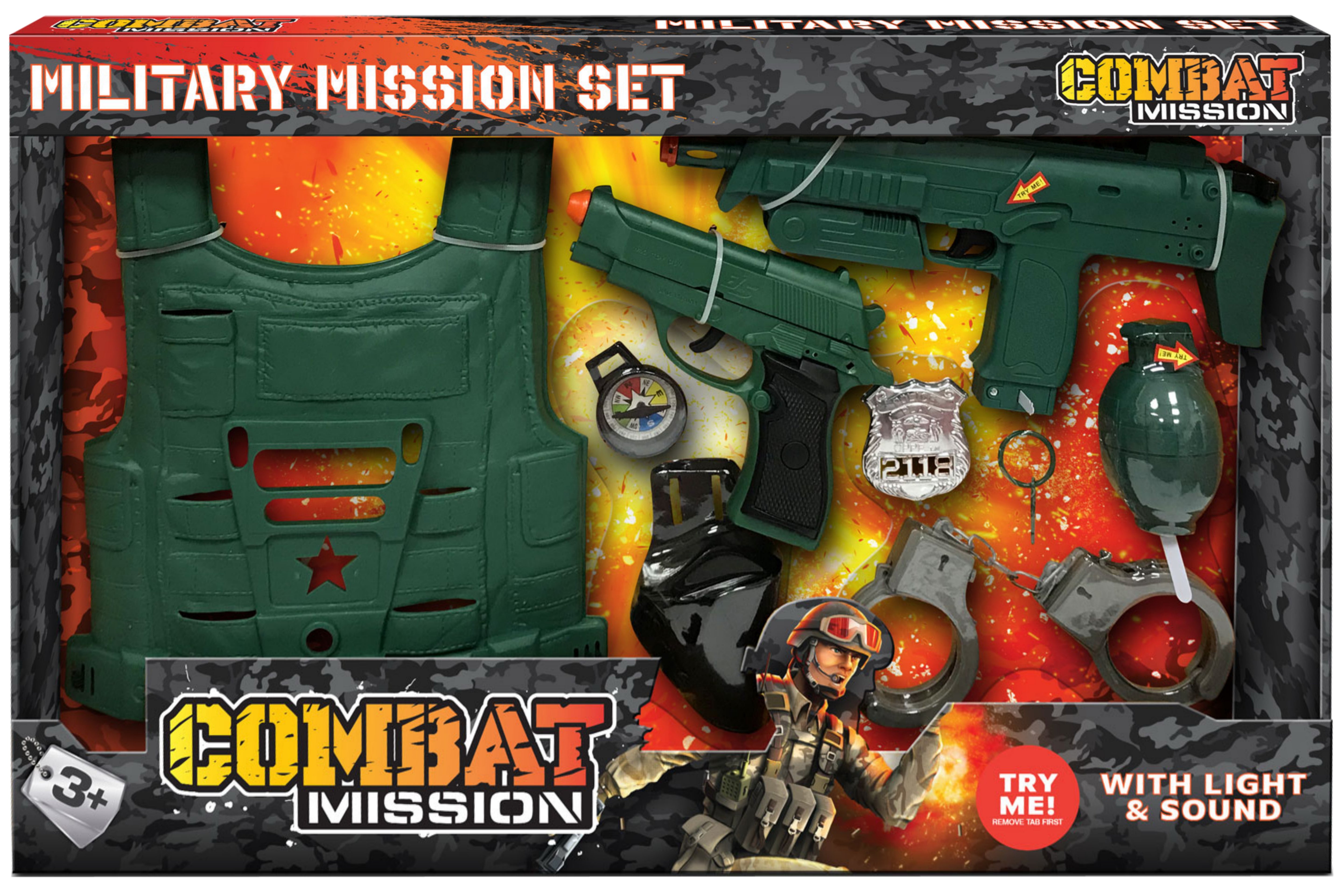 Combat Mission Army Toy Gun Playset l Kids Toys l Army Fancy Dress Accessories