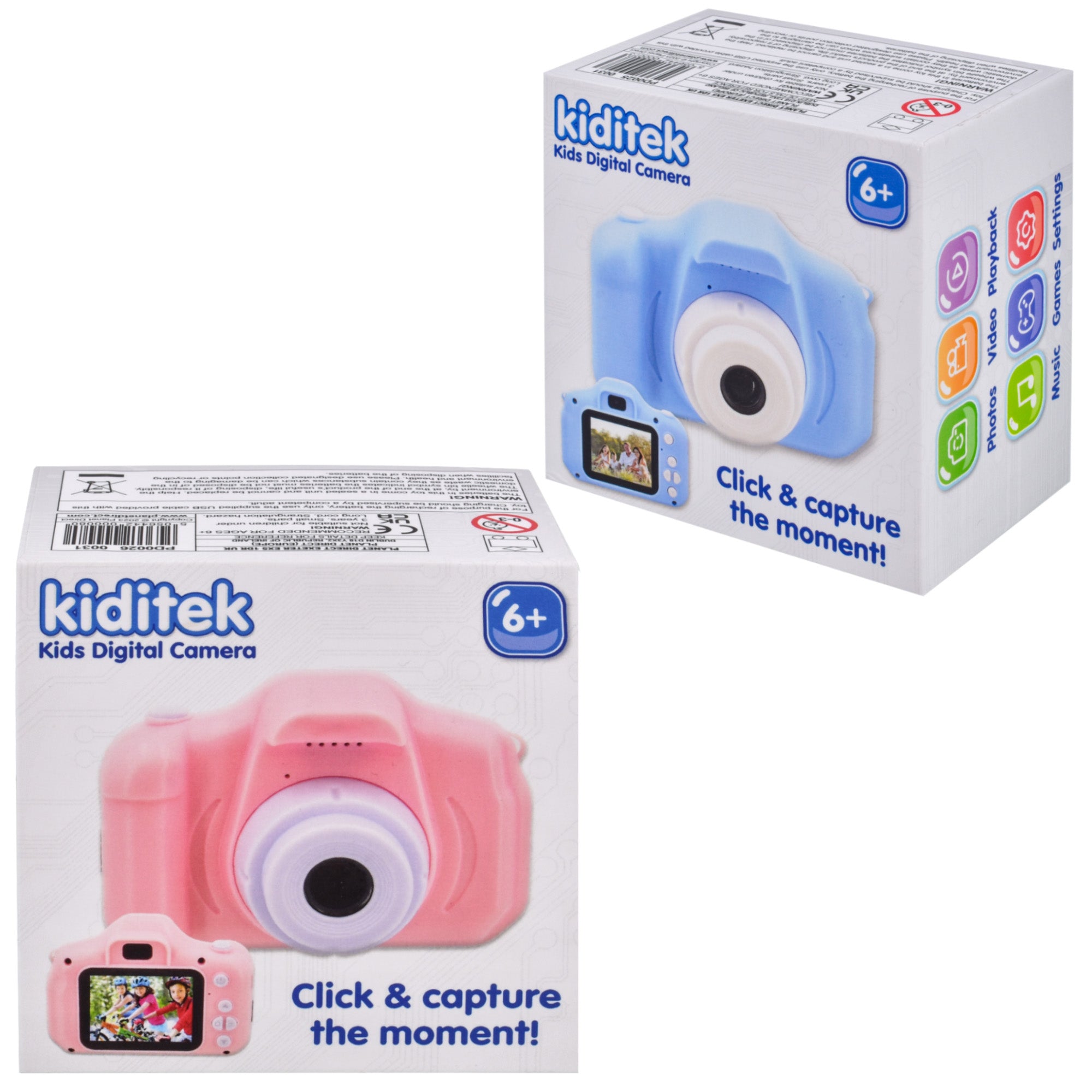 Kiditek by KandyToys Kids Digital Camera Full HD Colour Display 20MP Camera 2" Screen | Selfies, Video, Games, Photo Editing | 32GB SD Card |