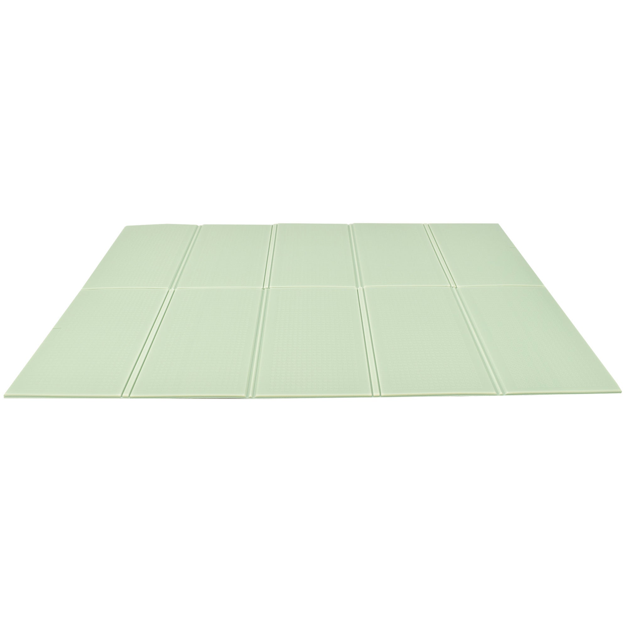KandyToys 1.98m x 1.48m Pastel Green Foldable Baby Play Mat | Thick Padded XPE Baby Crawl Mat | Waterproof | Safe