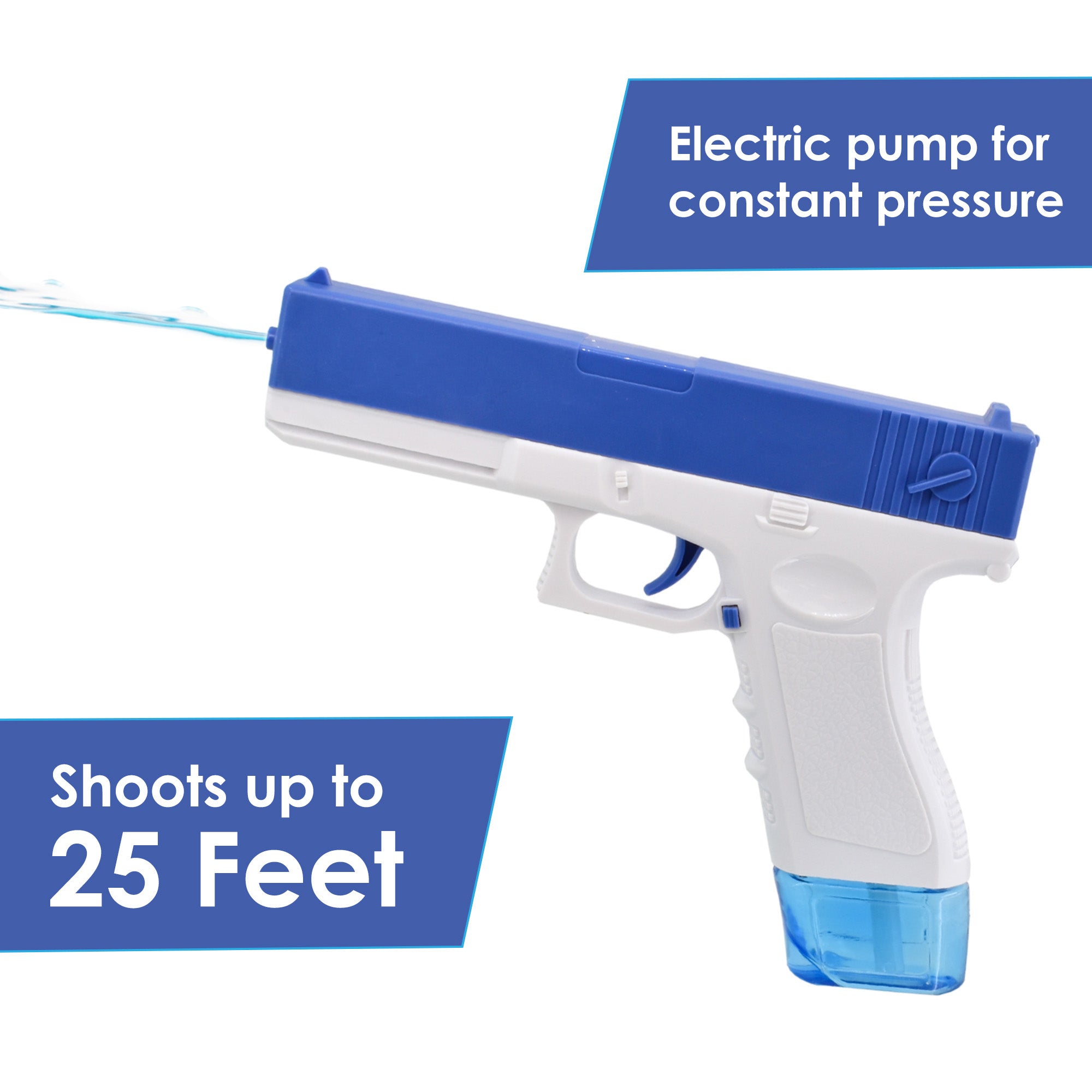 KandyToys Electric Water Gun Rechargeable High Capacity & Long Range Water Pistol
