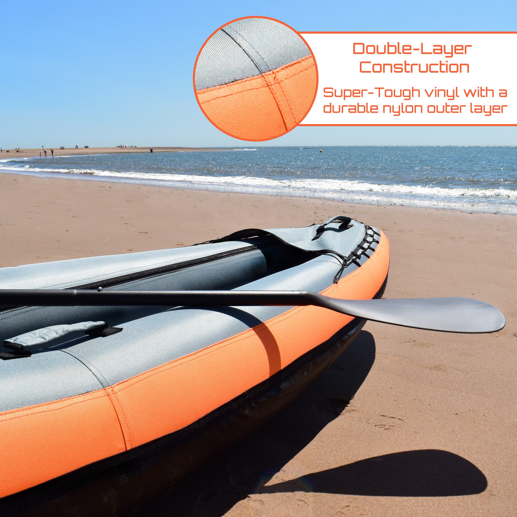 M.Y Point Break 9ft 10in Inflatable Kayak | Single Person Sit In Kayak with Aluminium Oar, Inflation Pump and Accessories Included