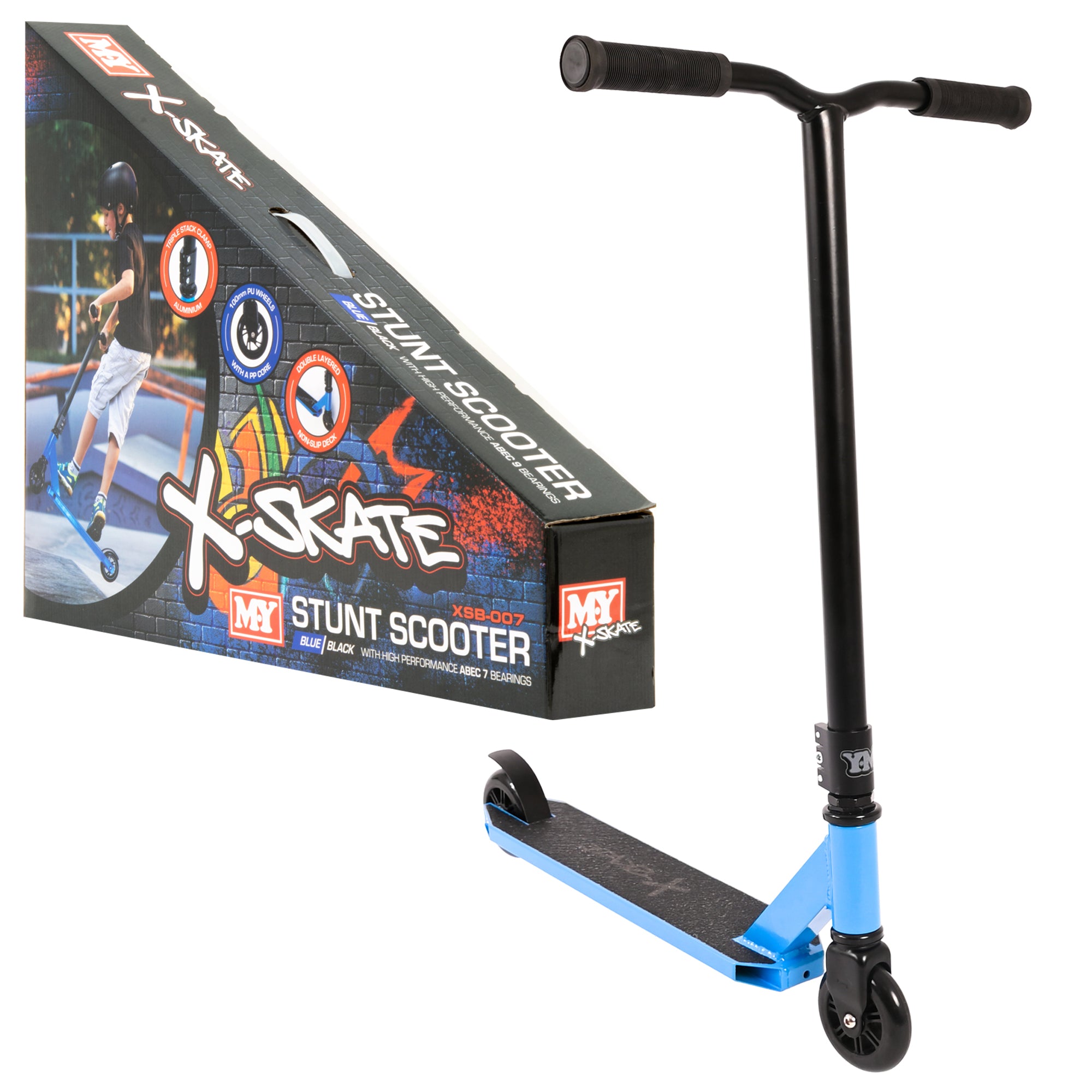M.Y X-Skate Stunt Scooter - Trick Kick Scooter With ABEC 7 Chrome Bearings