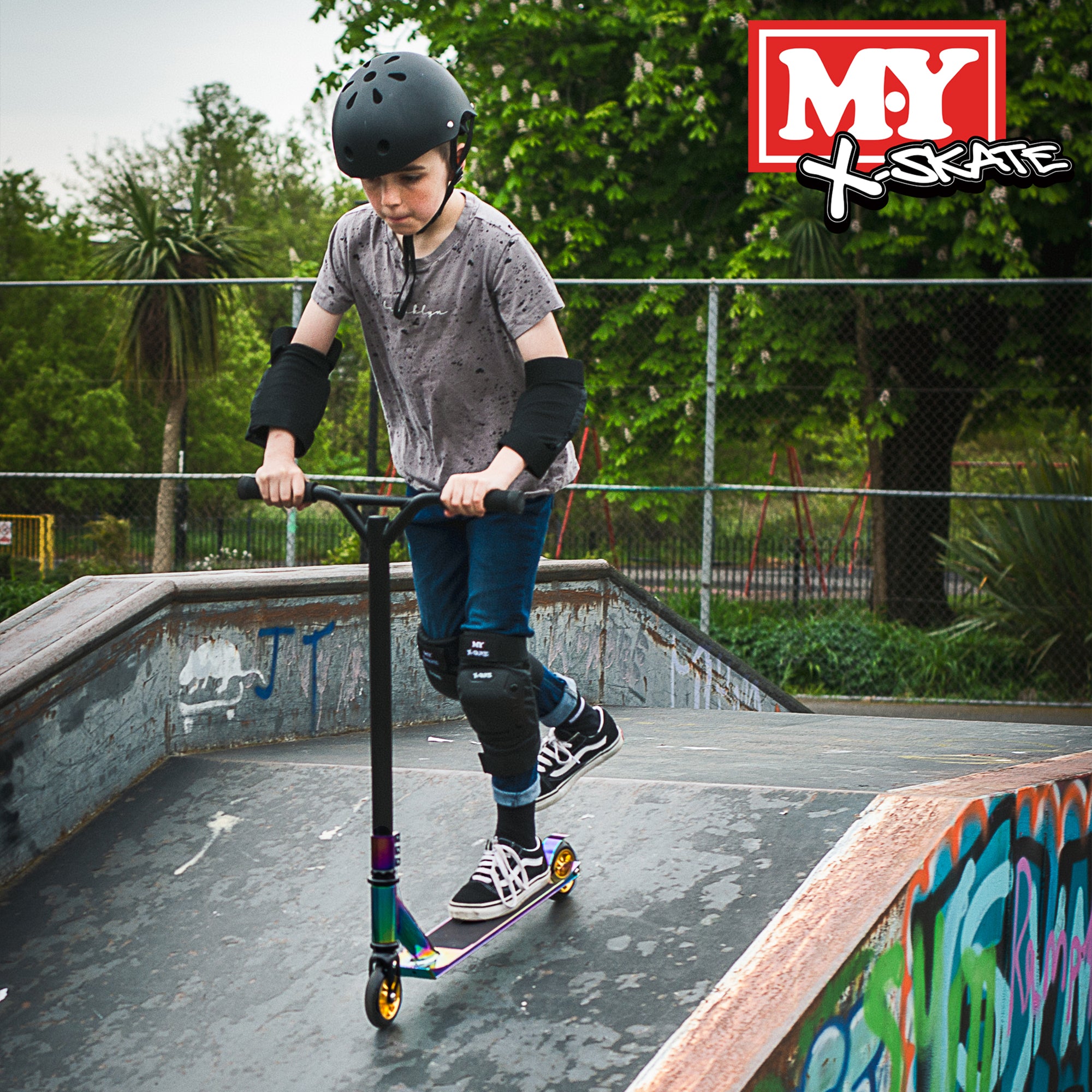 M.Y X-Skate XSN-009 Stunt Scooter - Trick Kick Scooter With ABEC 9 Chrome Bearings & 100mm Aluminium