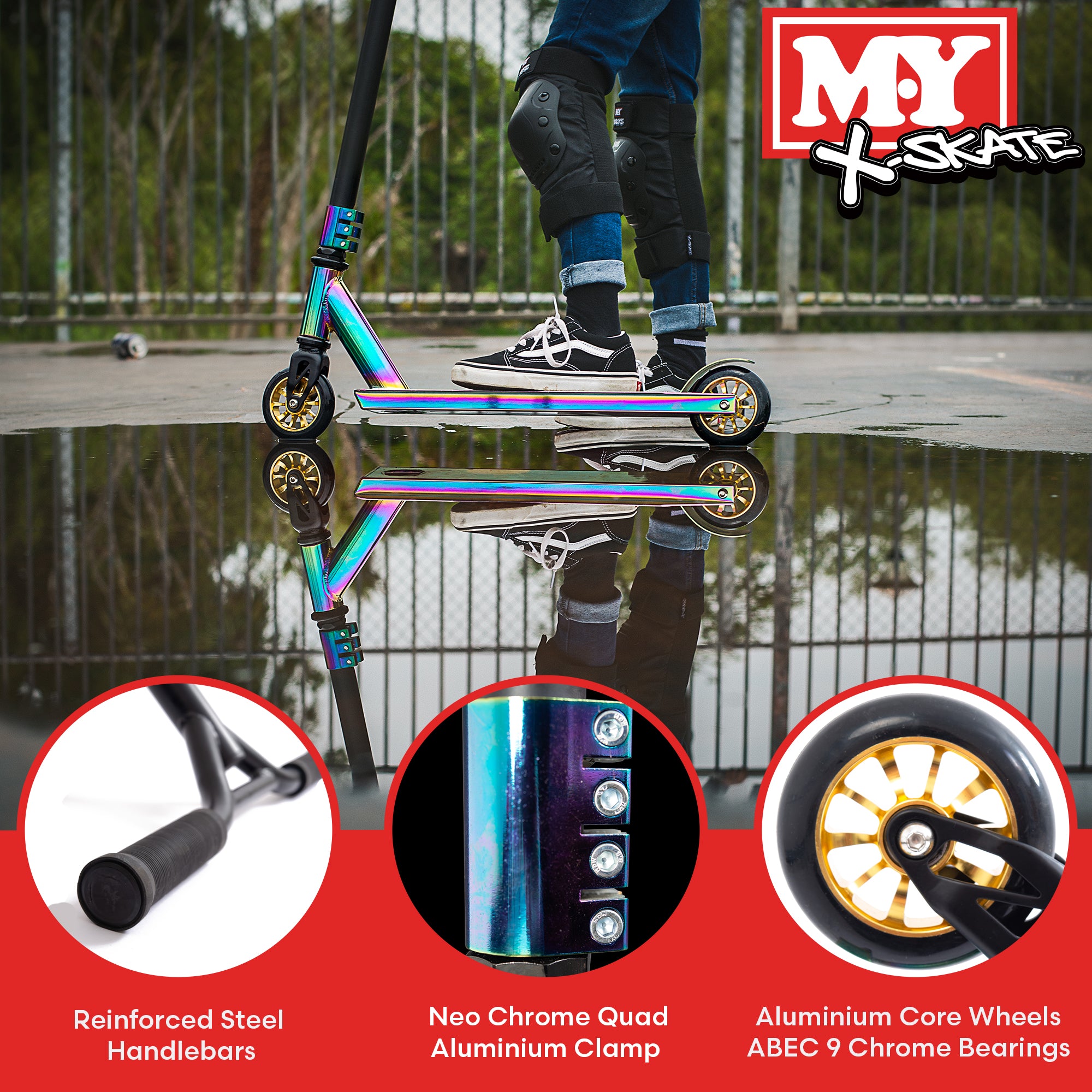 Scooter Freestyle RAVEN - Per Trick E Street, Ruote PU 100mm, Cuscinetti ABEC-9, Per Bambini E Adulti - Foto 3