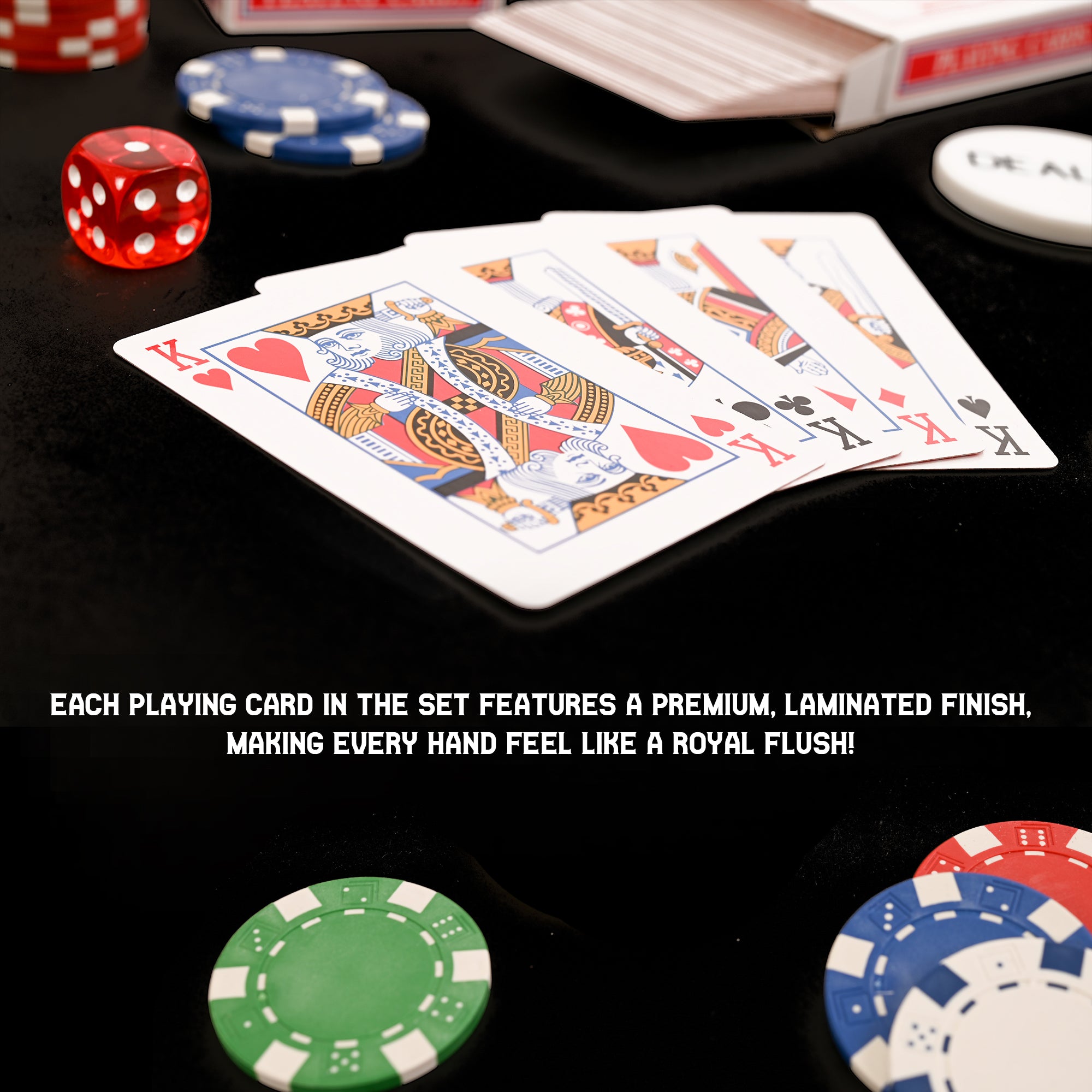 M.Y Texas Hold'em Poker Set -  300 Piece Set in Aluminium Case with 11.5g Heavyweight Poker Chips 2 Decks of  Playing Cards Dealer Big Blind and Small Blind Buttons and 5 Dice