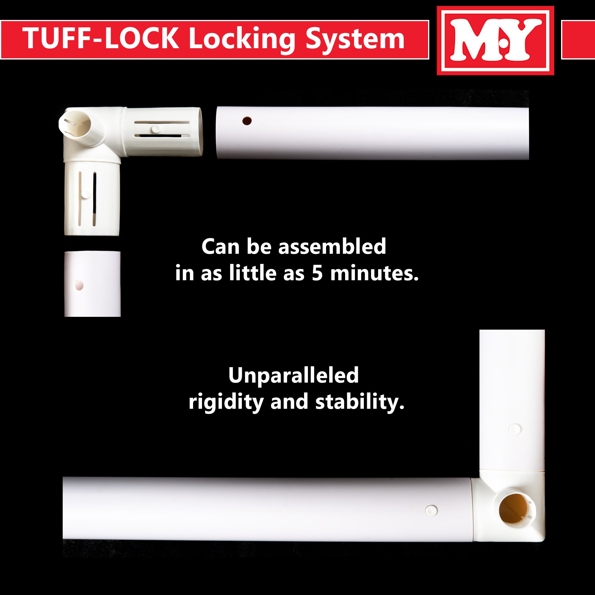 M.Y Kids Football Goal with Thick All Weather PVC Goal Posts & High Strength 2mm Nylon Football Net