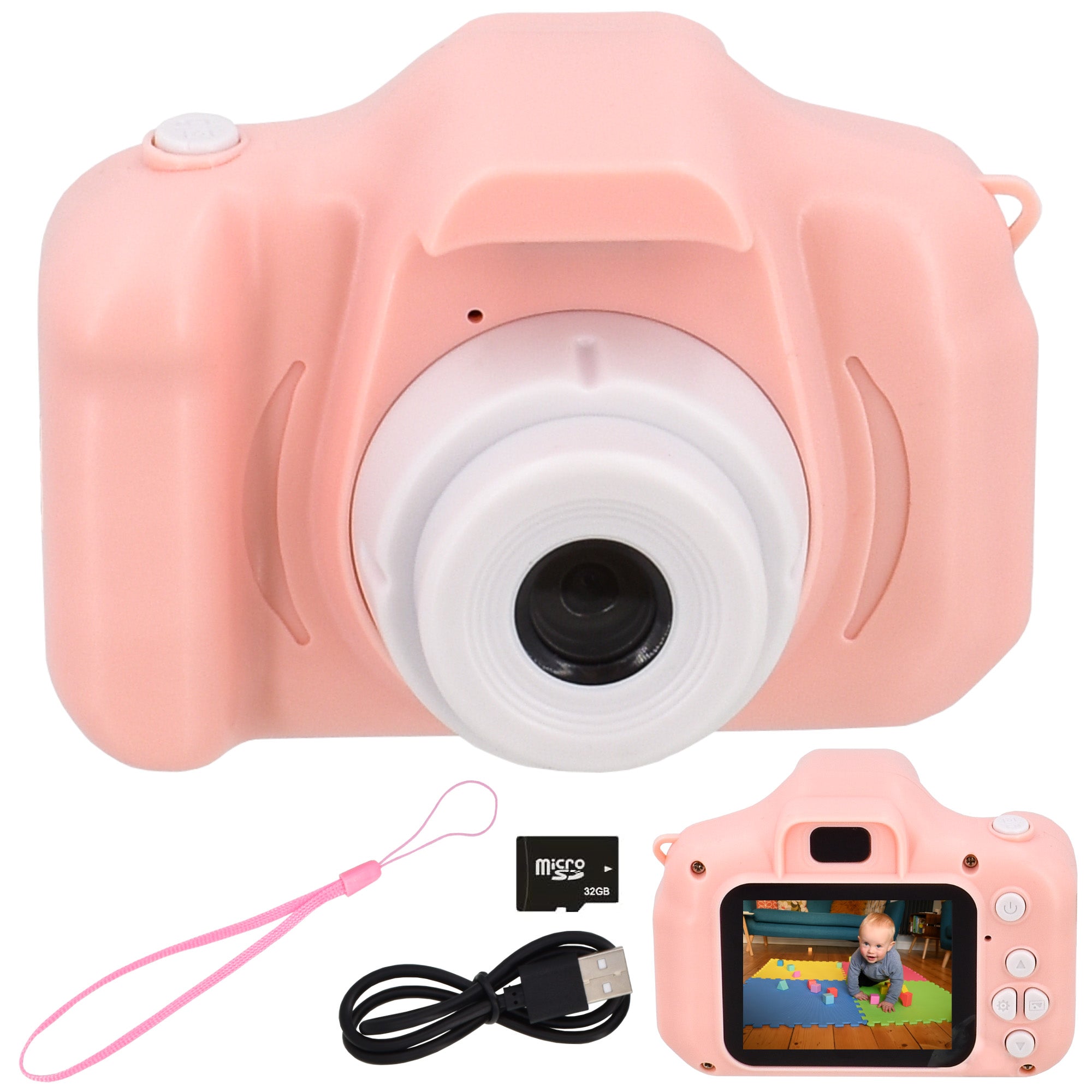 Kiditek by KandyToys Kids Digital Camera Full HD Colour Display 20MP Camera 2" Screen | Selfies, Video, Games, Photo Editing | 32GB SD Card |