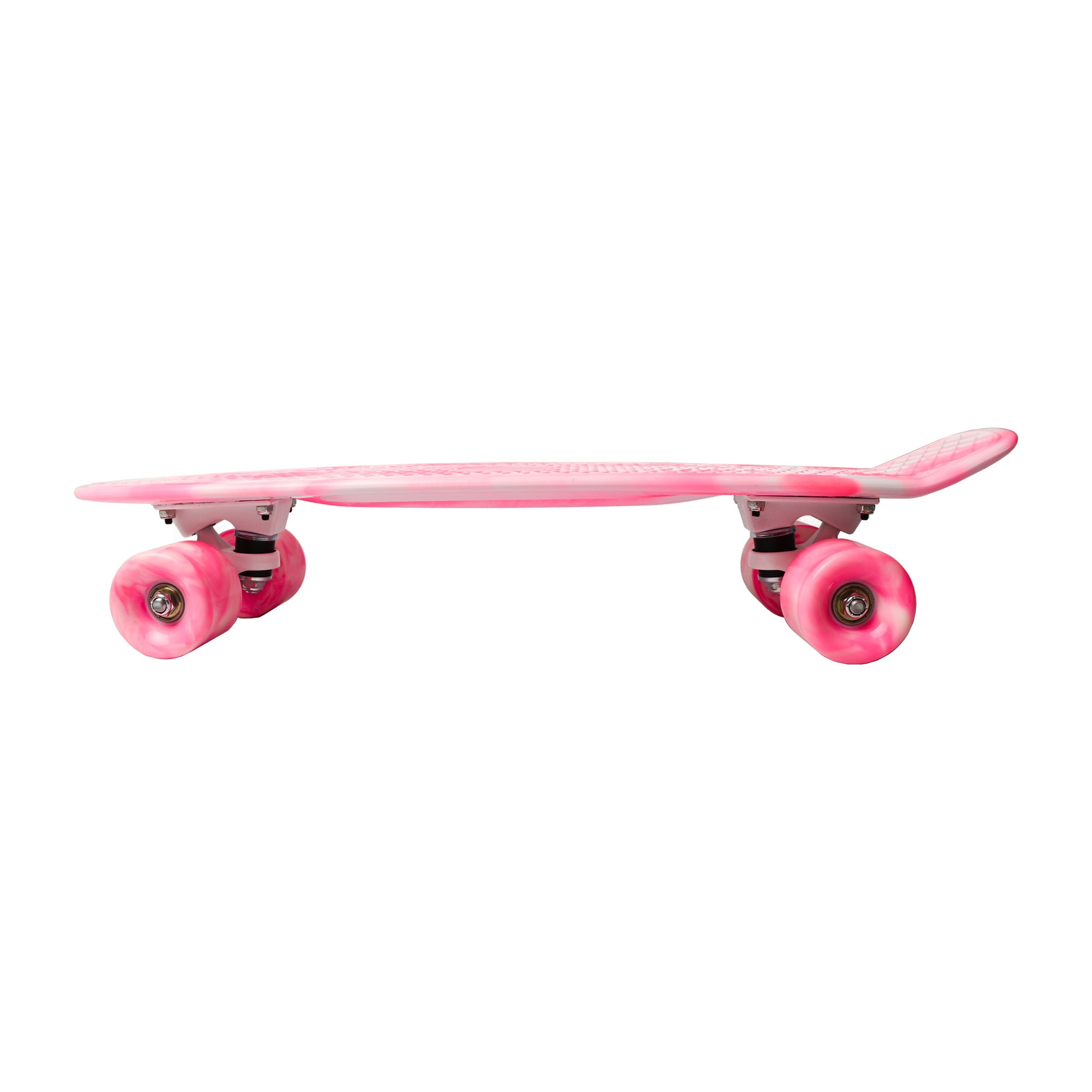 M.Y X-Skate Complete 22" Plastic Retro Beginner Skateboard with Marble Print for Kids Teenagers & Adults Waffle-Style Deck ABEC 7 Bearings for tricks and cruising