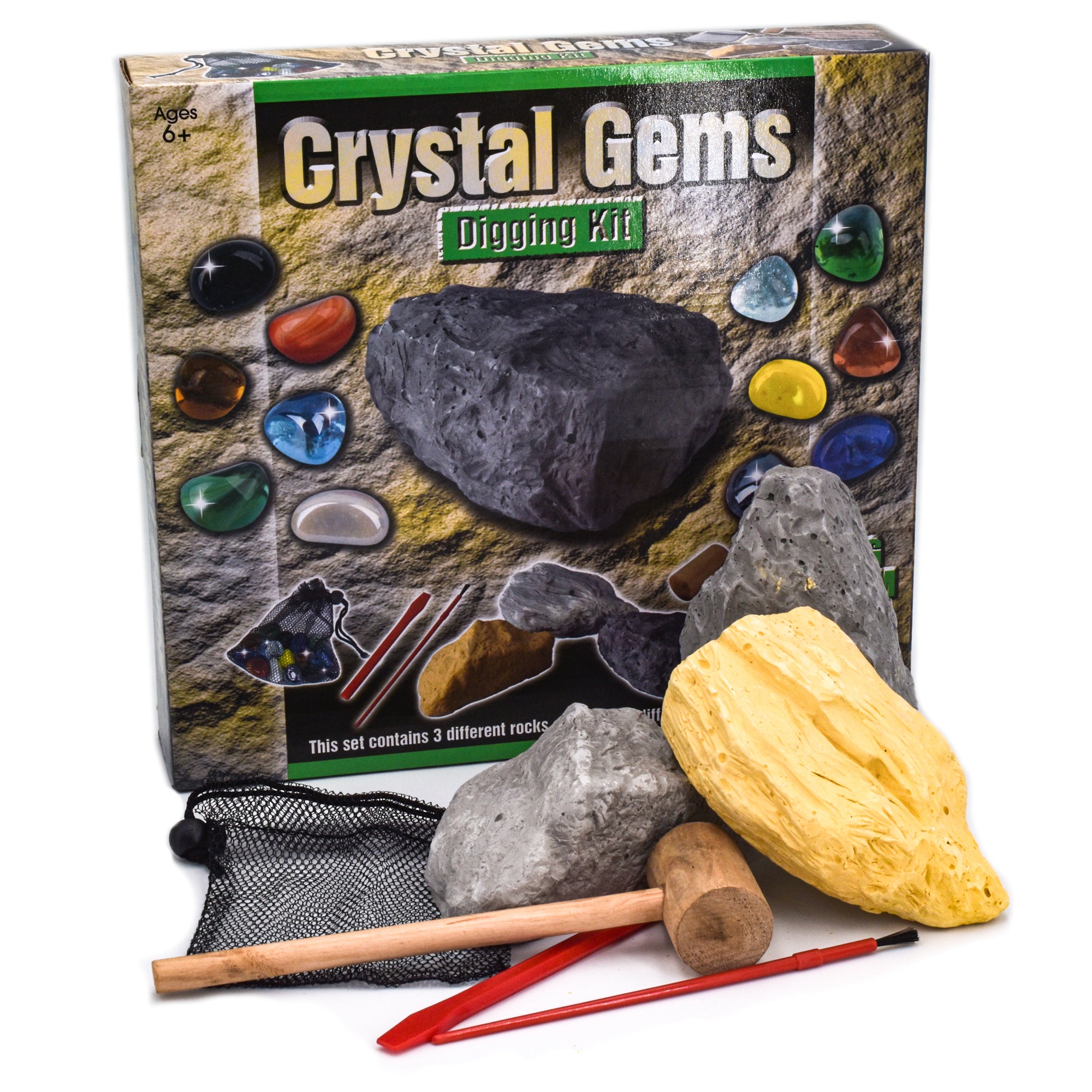 World of Science Crystal Gems Digging Kit | Science Kit | Excavation Kits For Kids