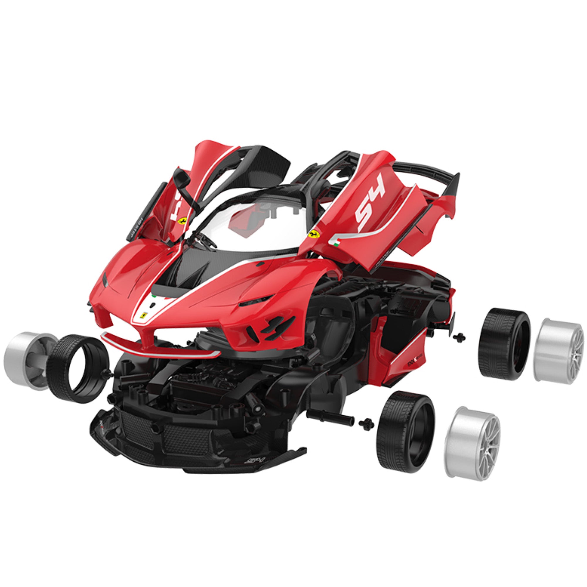 KandyToys Officially Licensed Ferrari FFXK Evo Remote Control Car Assembly Kit 1:18 Scale | 28cm x 12cm | 2.4GHz | Rc Car