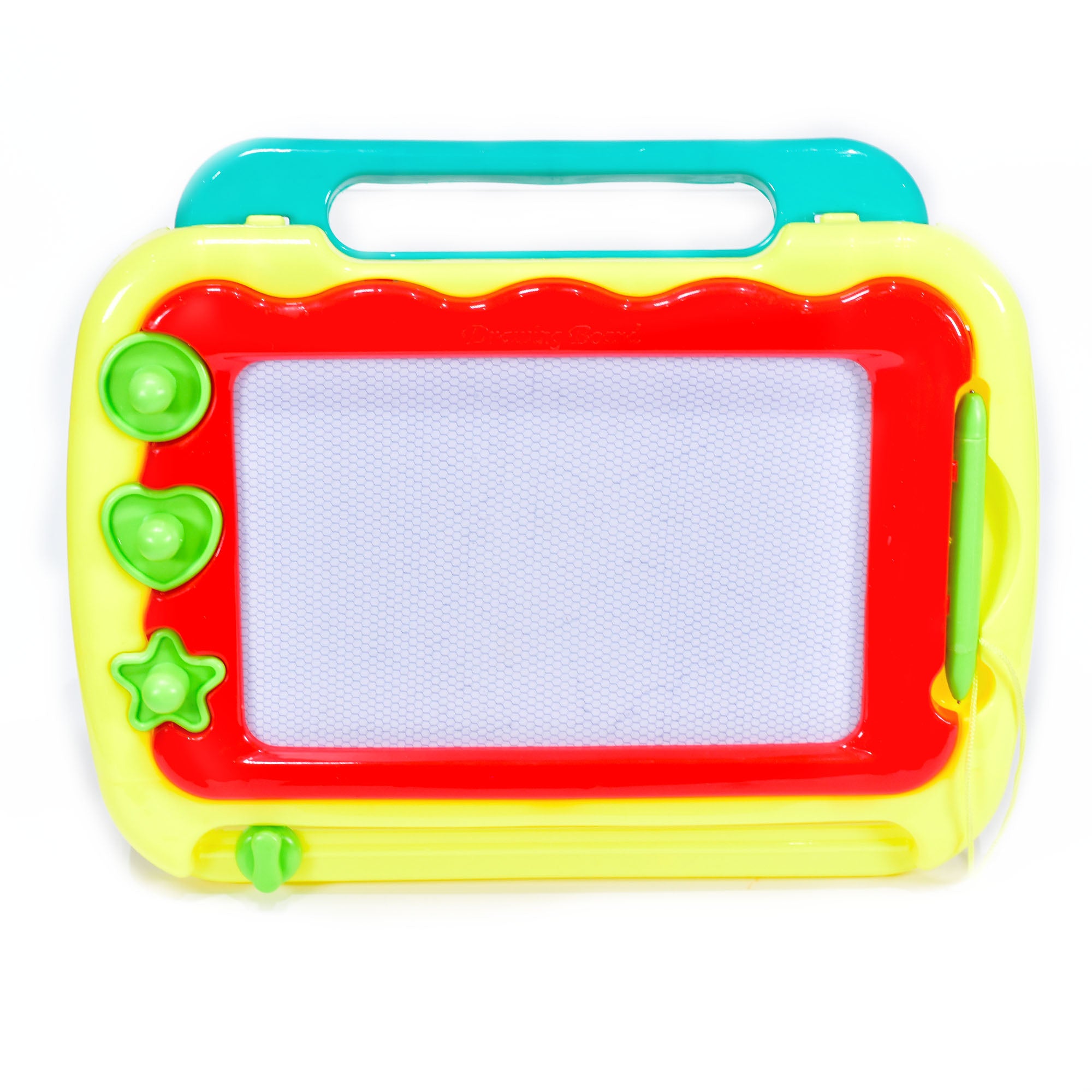 KandyToys Kreative Kids Magic Writer Magnetic Drawing Board with Pen Shapes Stamps and Sliding Eraser