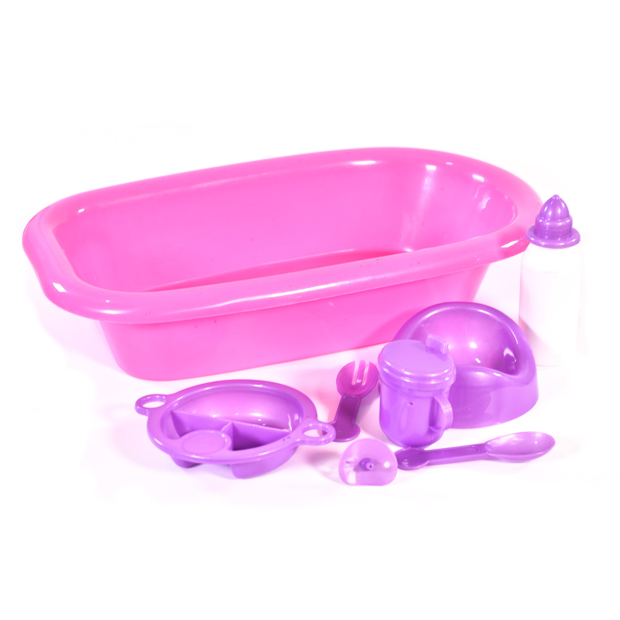 KandyToys Baby Doll Bath and Bottle 8 Piece Baby Toy Bath Time Accesso M.Y Official